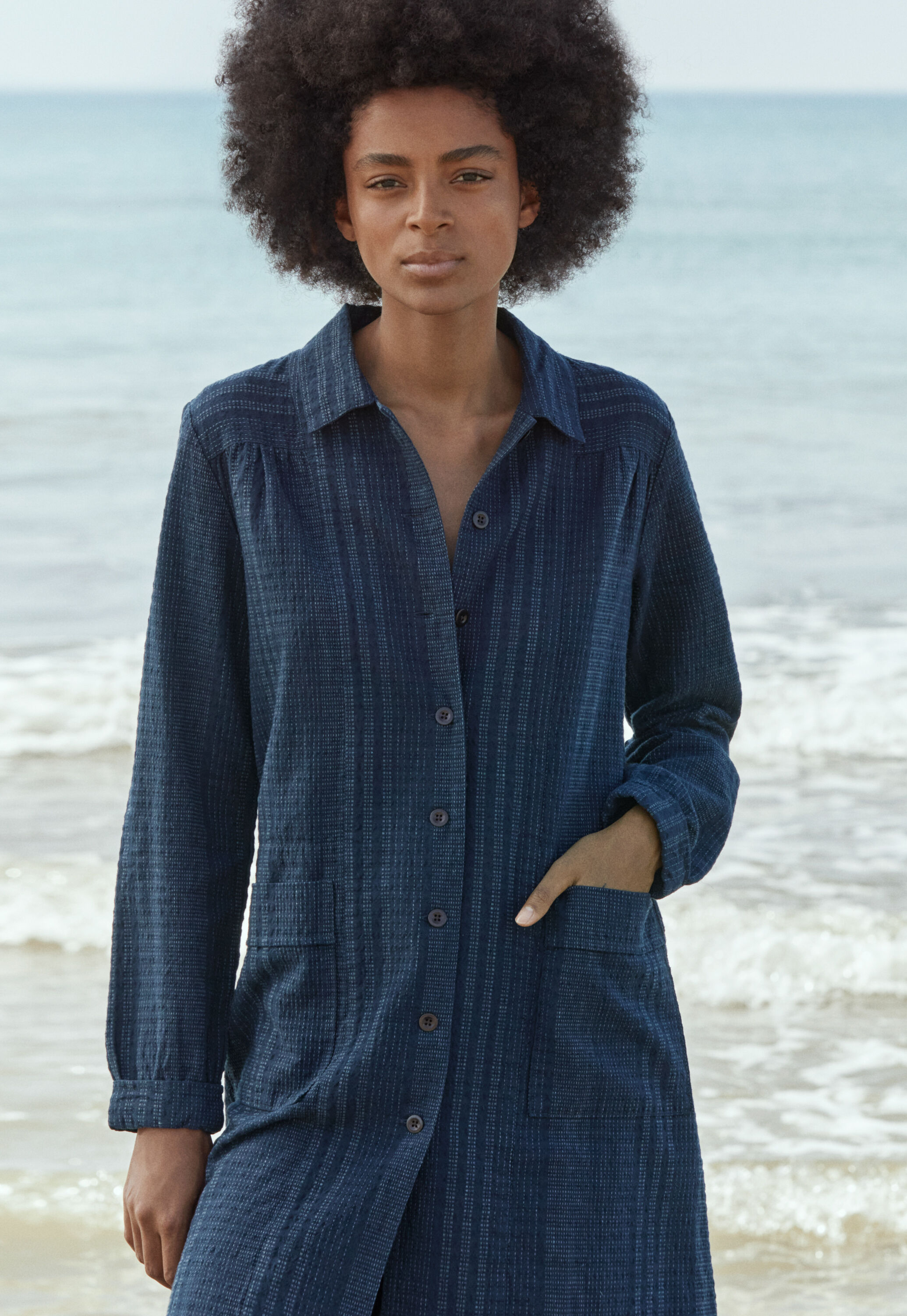 Striped shirtdress