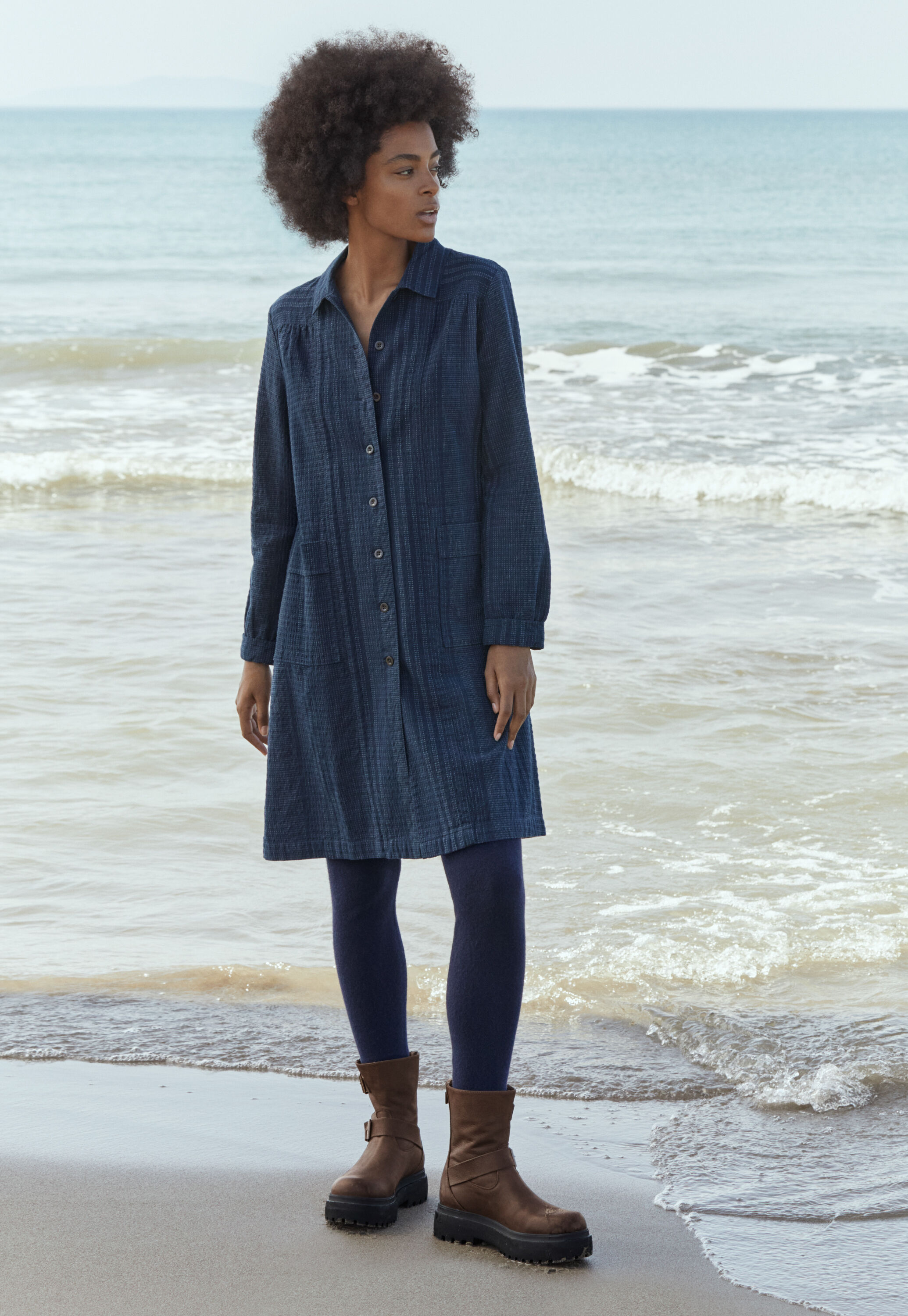 Striped shirtdress