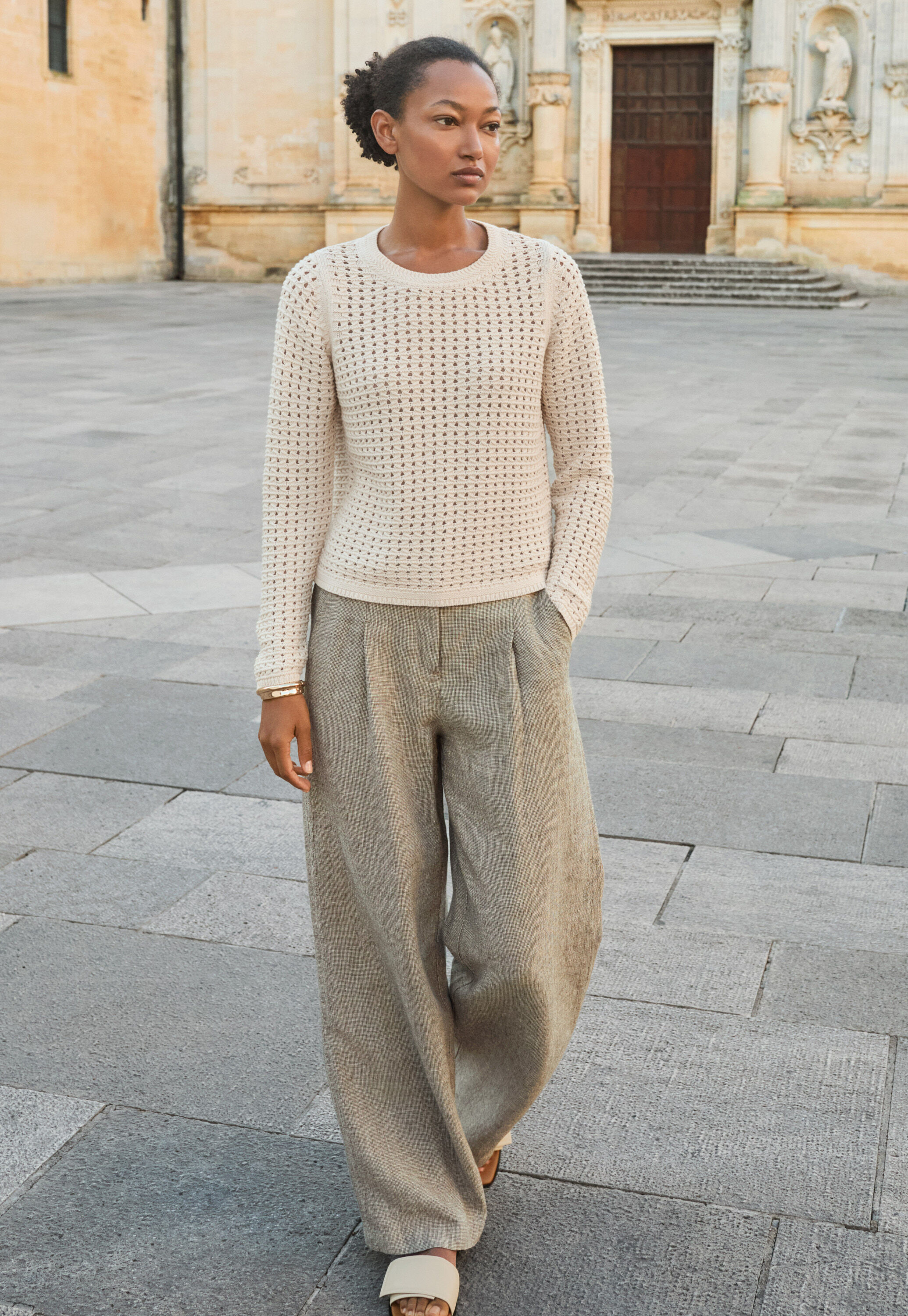 Pleat-front trousers