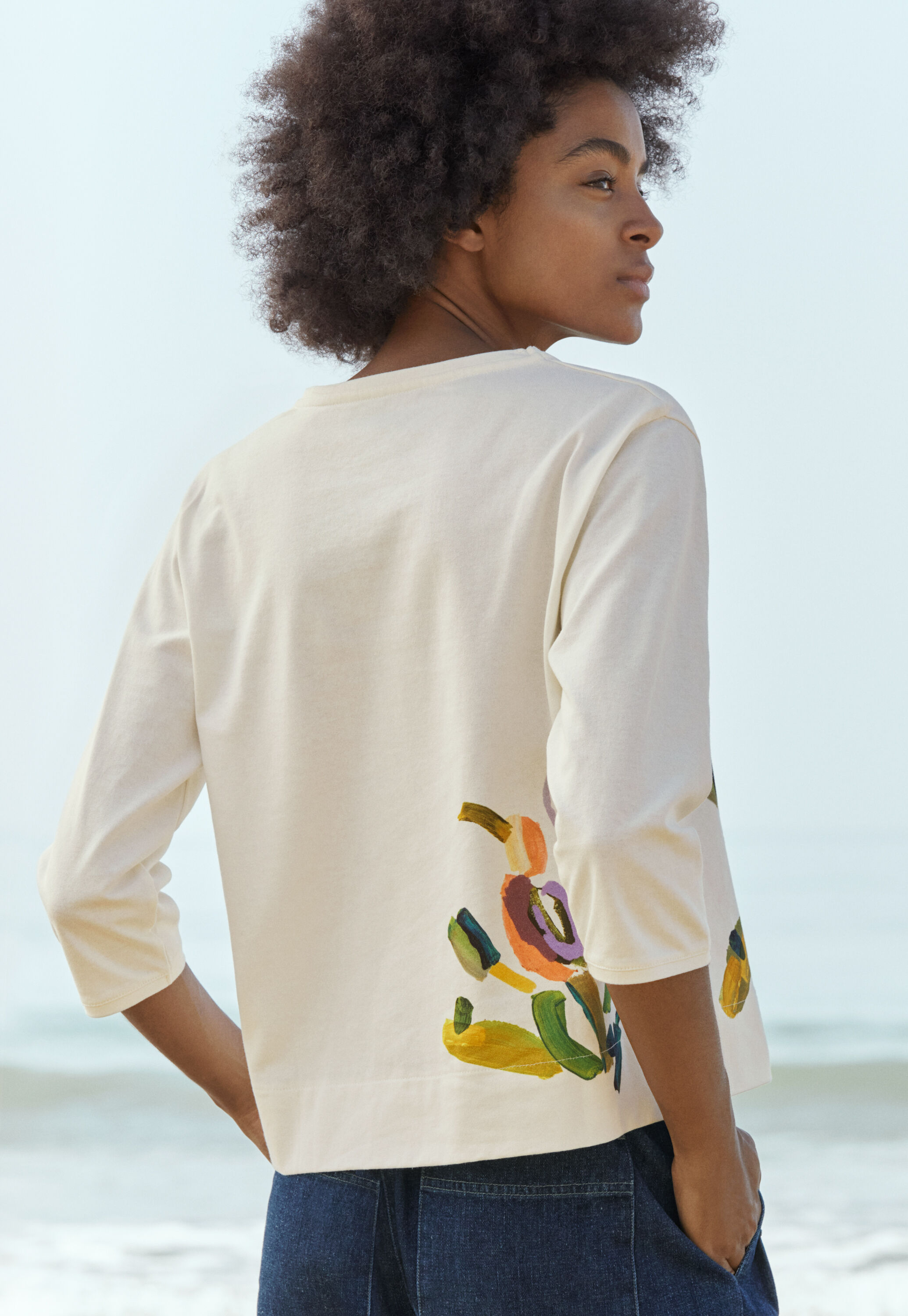 Printed jersey top
