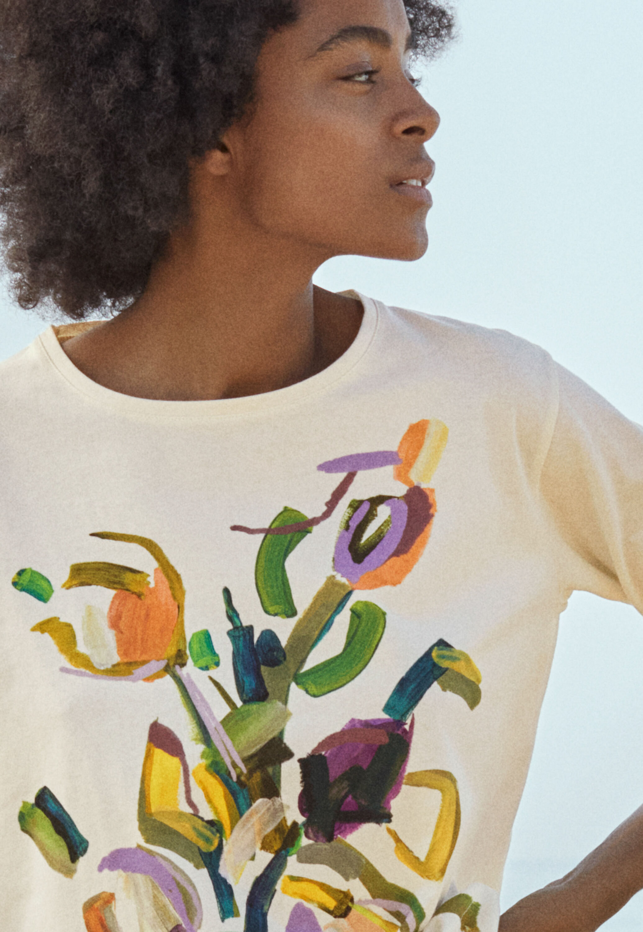 Printed jersey top