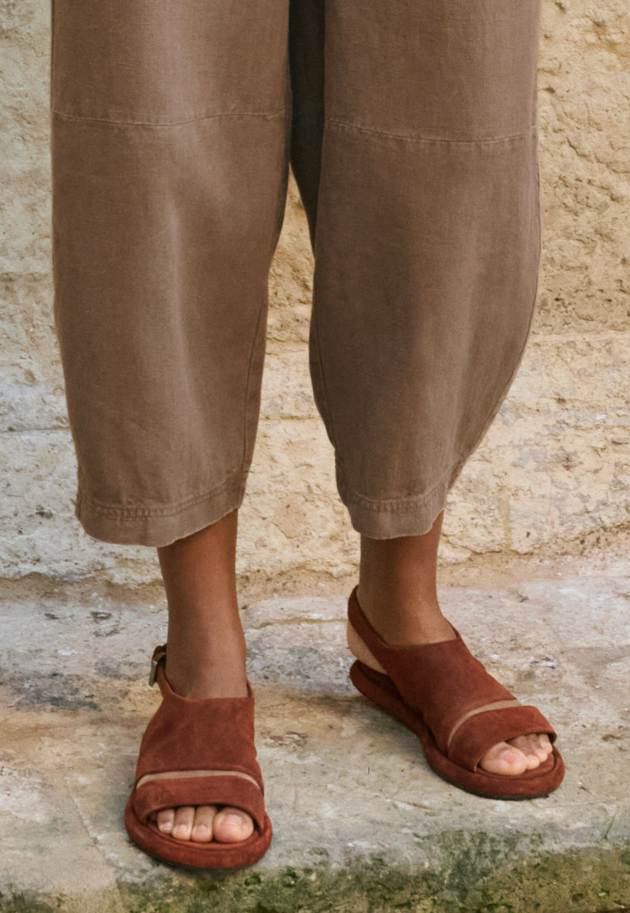 Ankle-strap sandals, Rust, large
