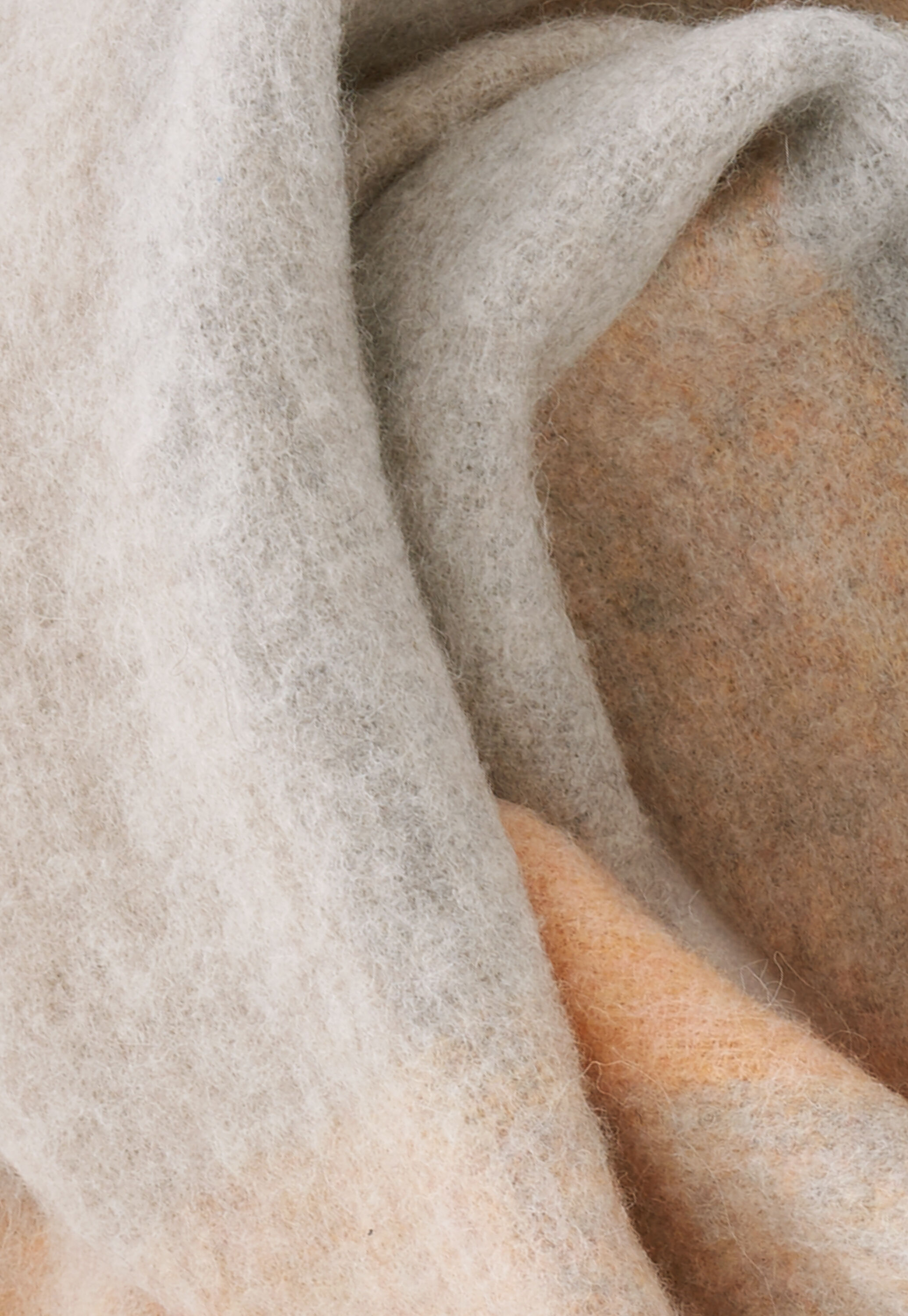 Check scarf, Grey peach, large