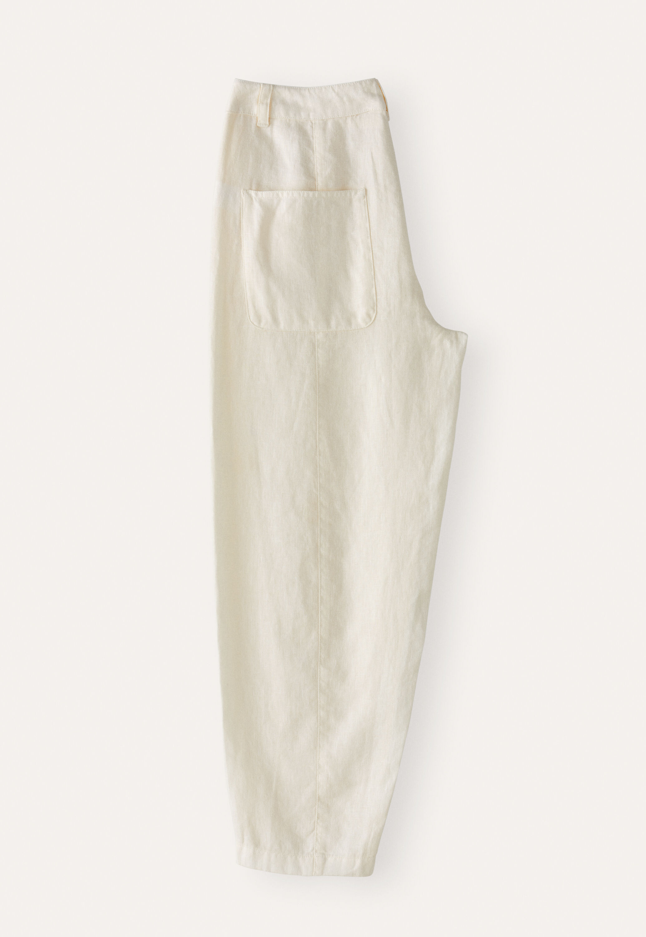 Curved-leg trousers