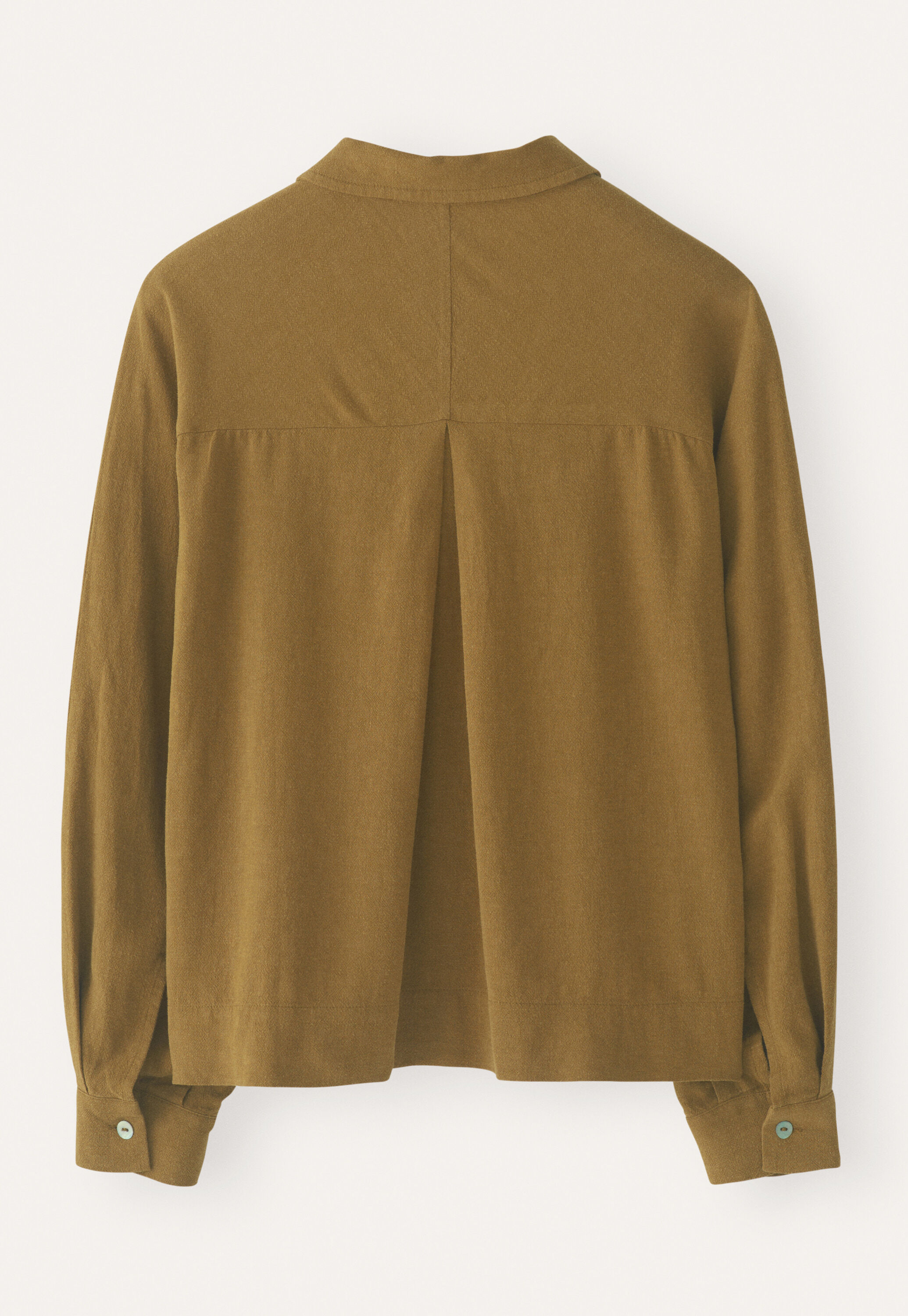 Curved-sleeve blouse