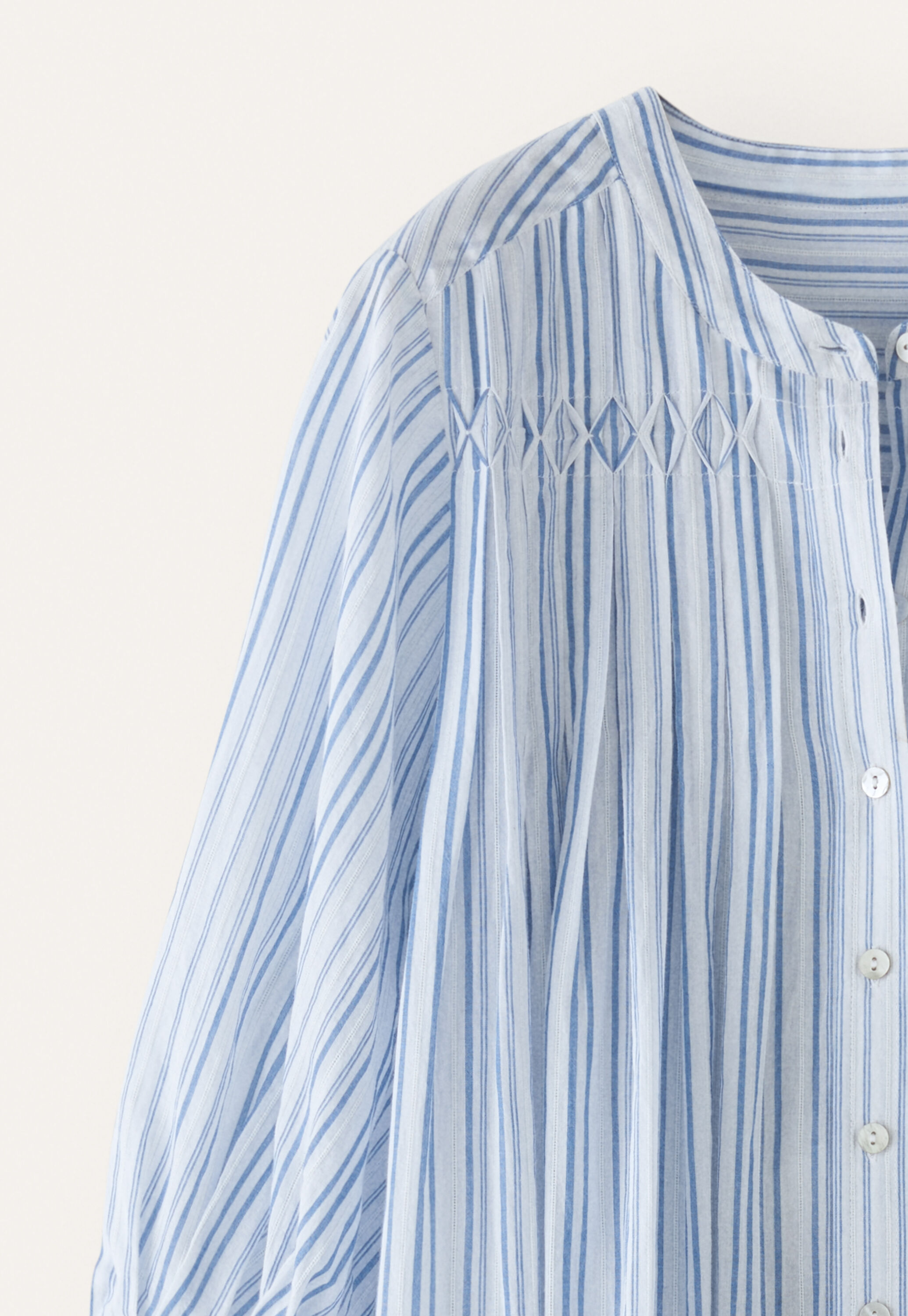 Striped maxi-length dress