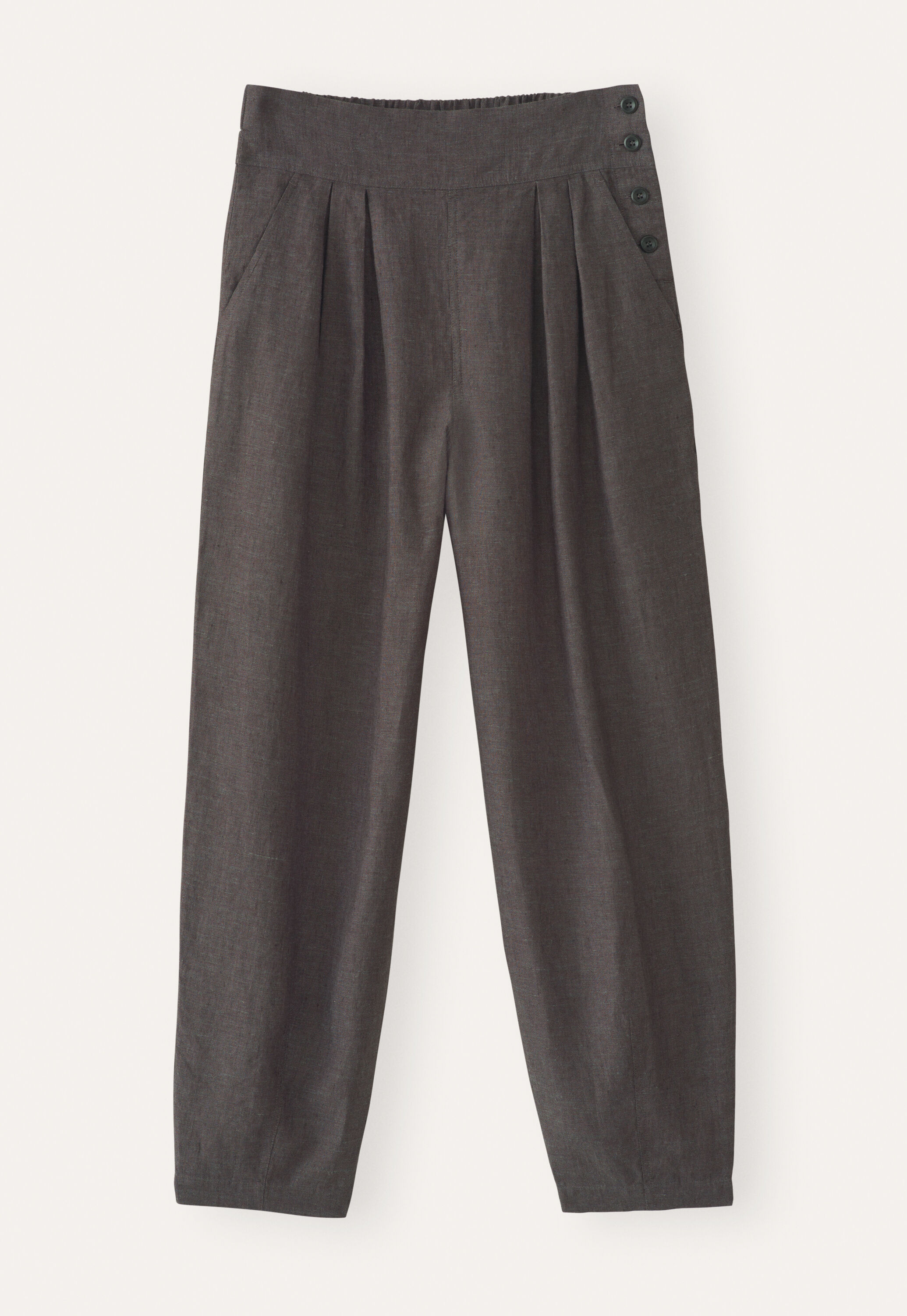 Cropped pleated trousers