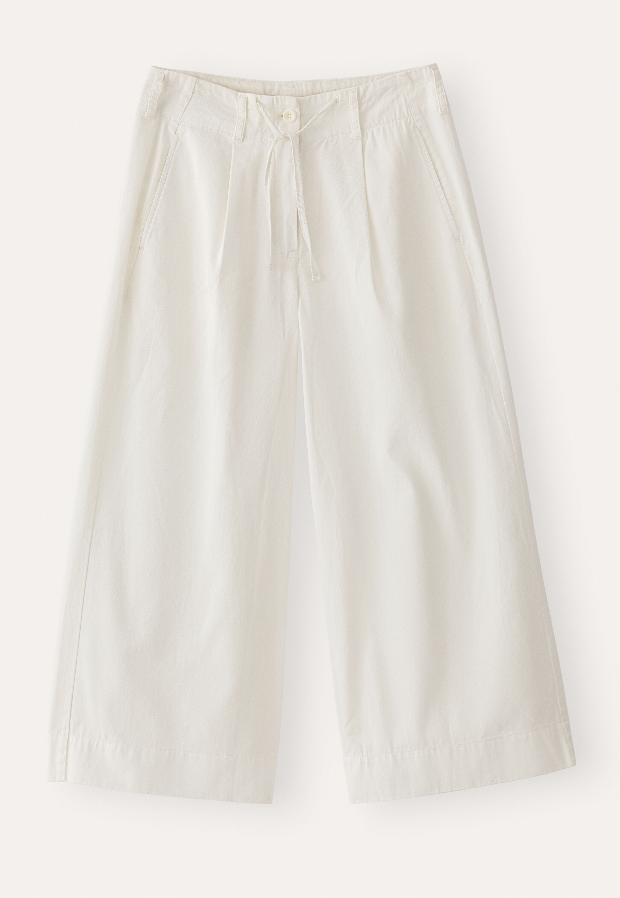 Pleat-front cropped trousers