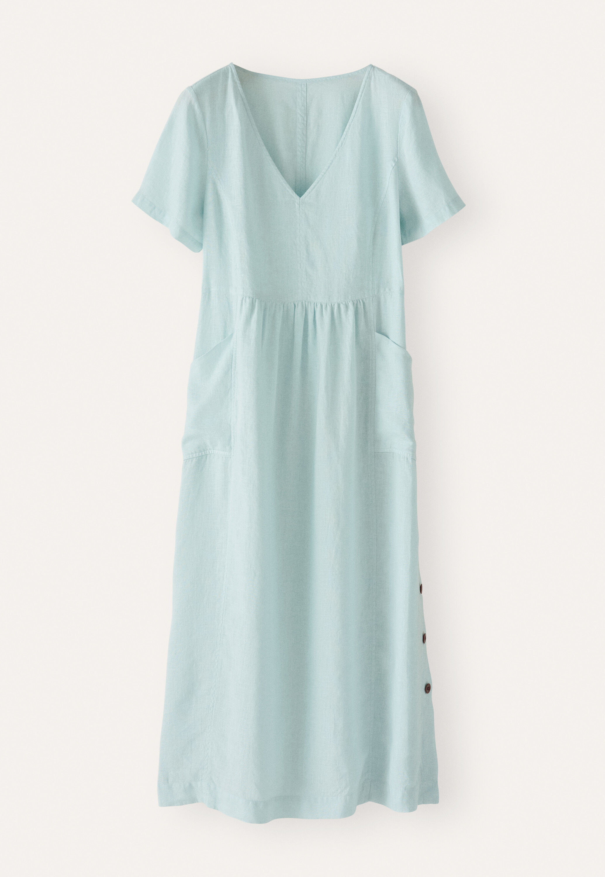 Short-sleeve v-neck dress
