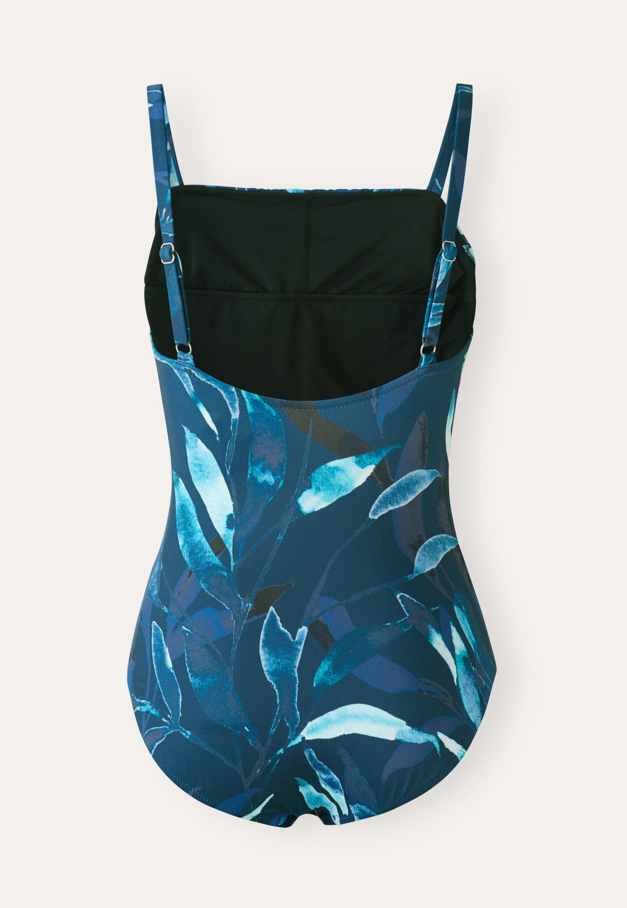 Printed square-neck swimsuit