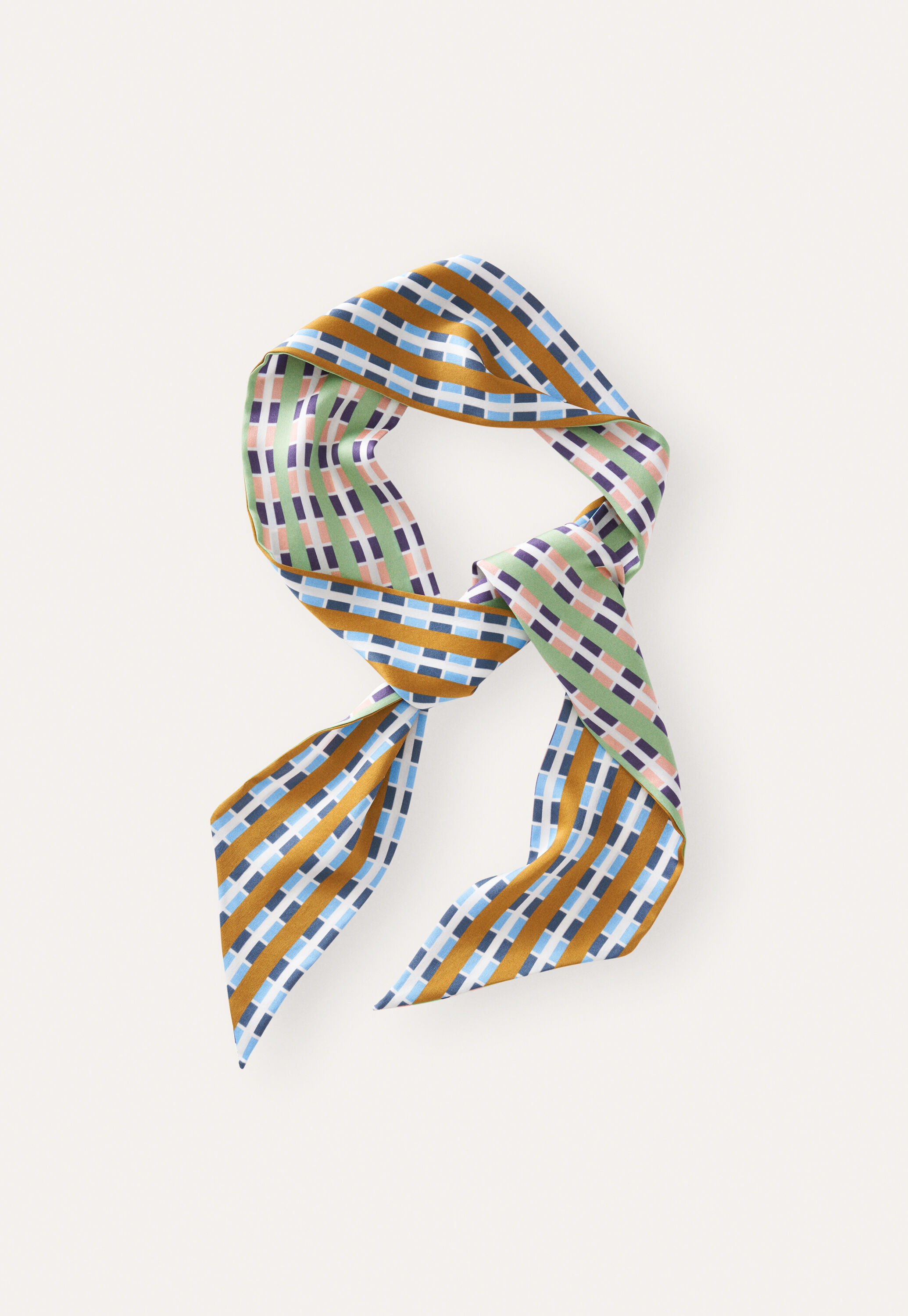 Printed slim scarf