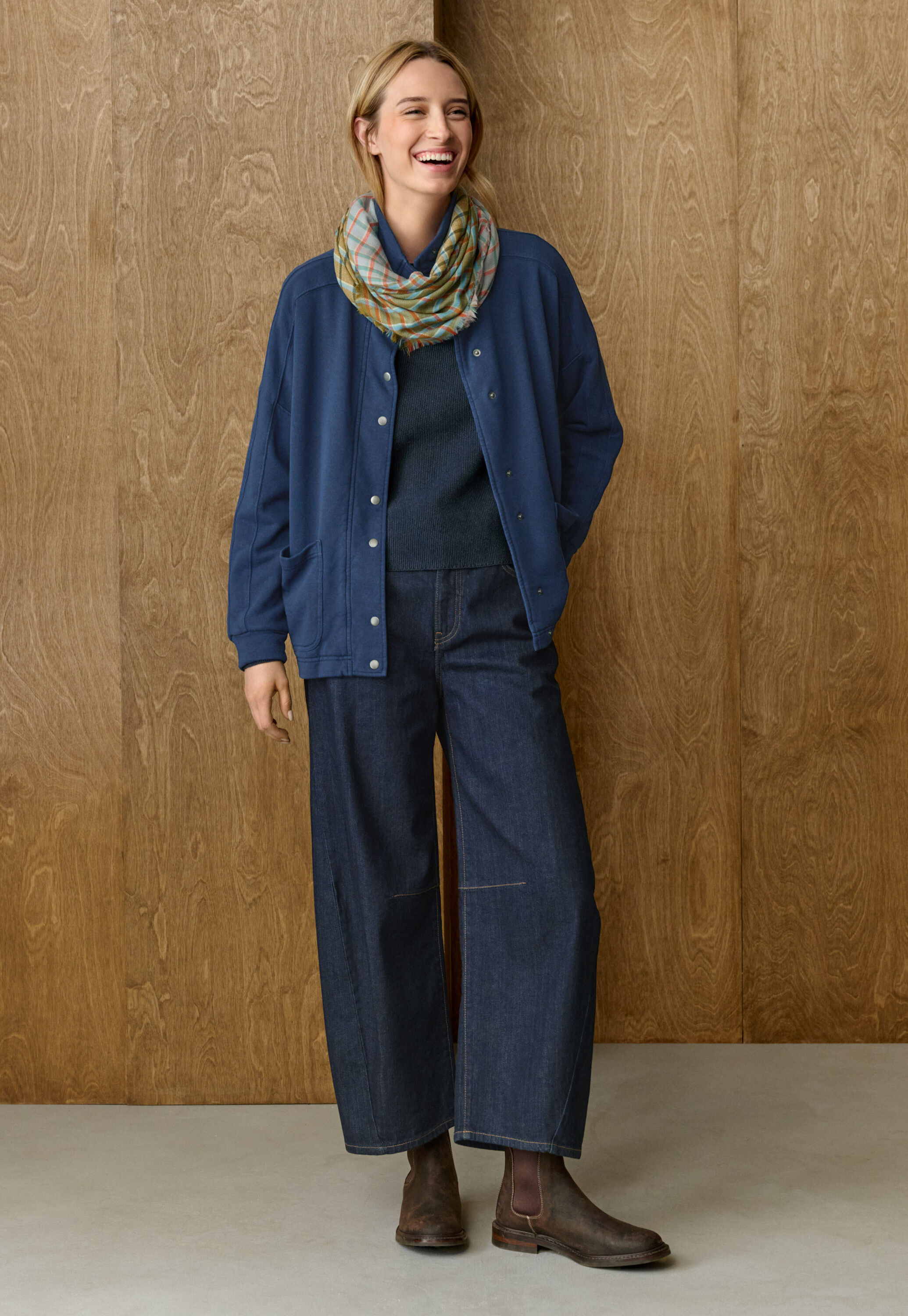 Jersey jacket, Deep indigo, large