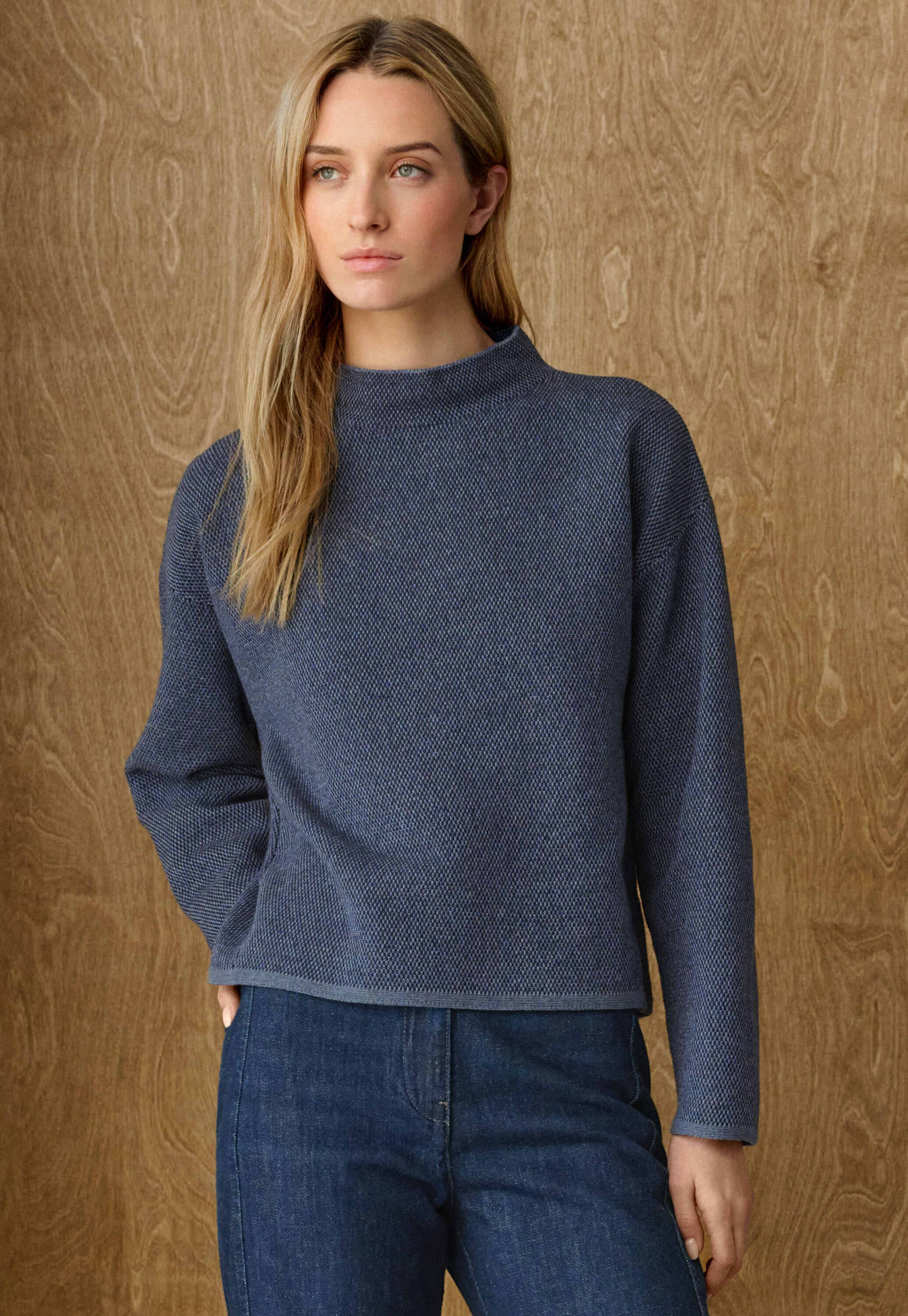 Inlay-stitch sweater