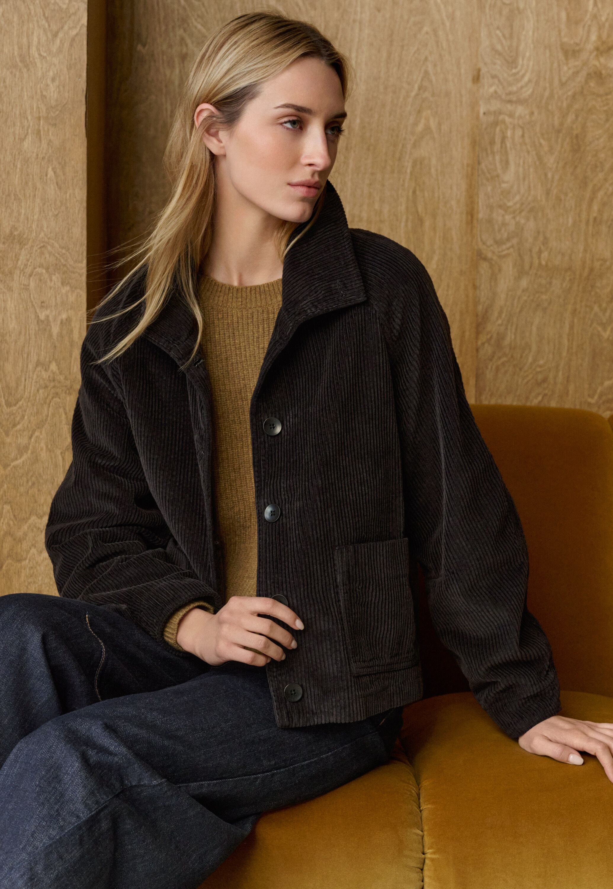 Cord jacket, Charcoal, large