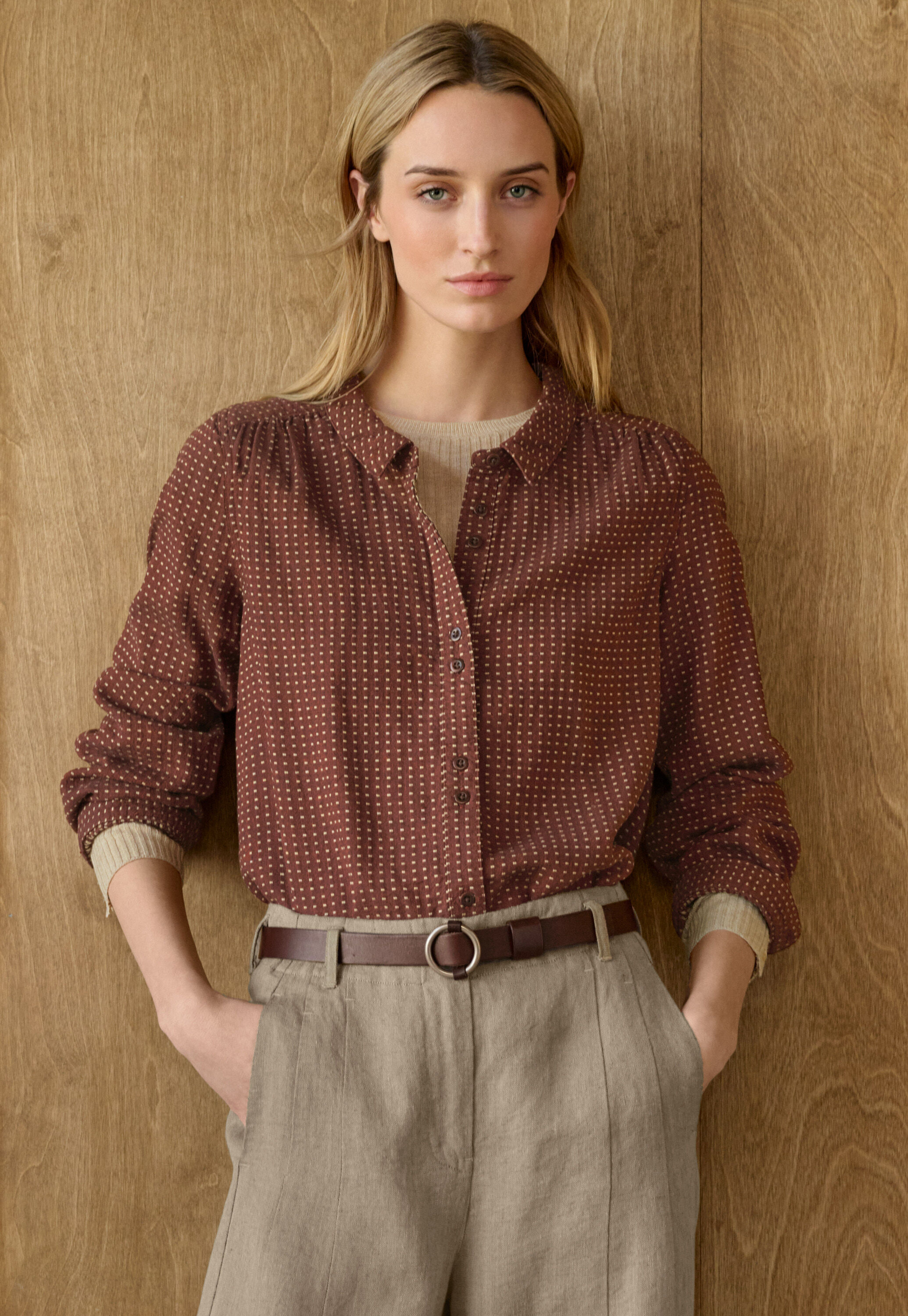 Dot-weave shirt