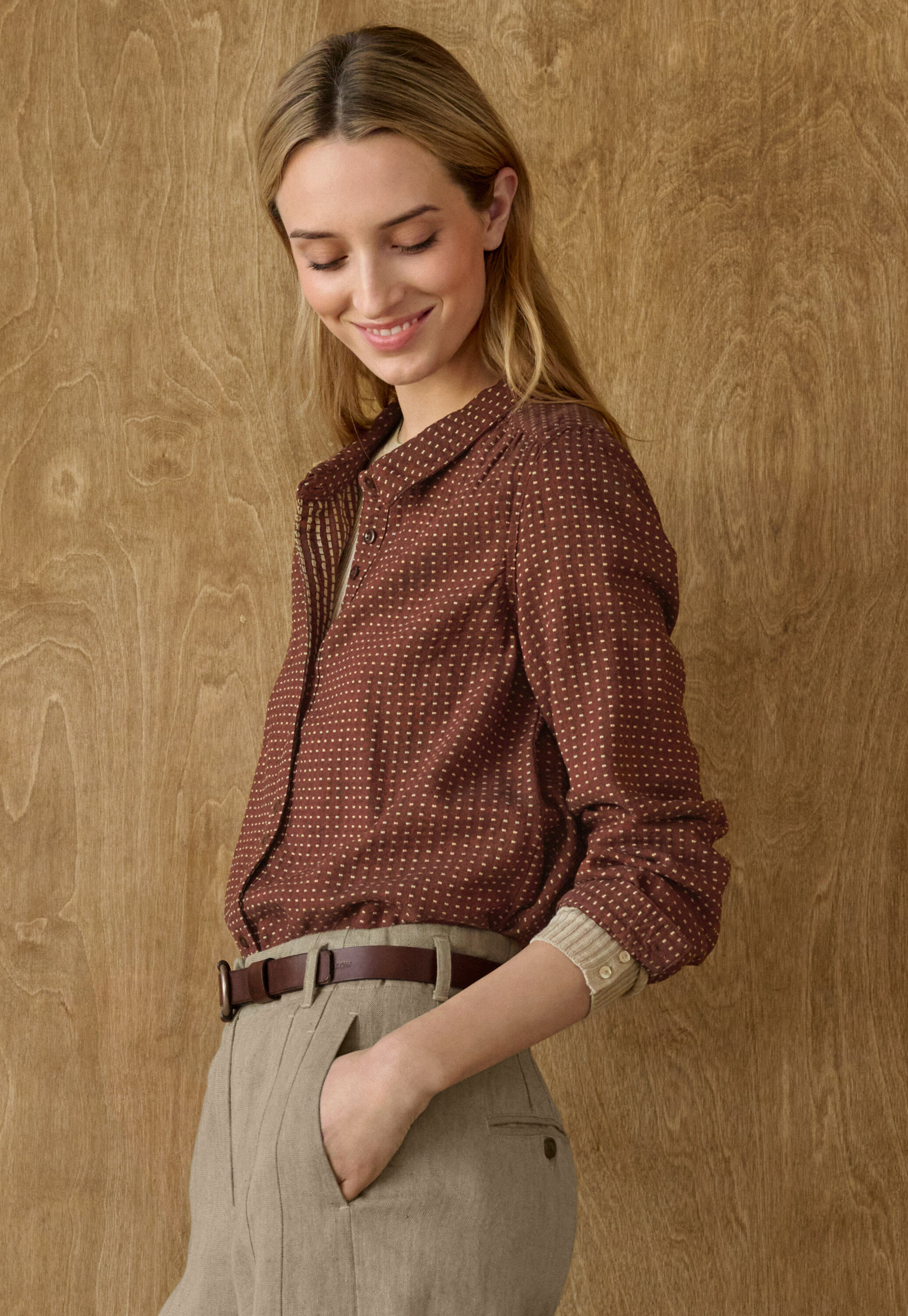 Dot-weave shirt