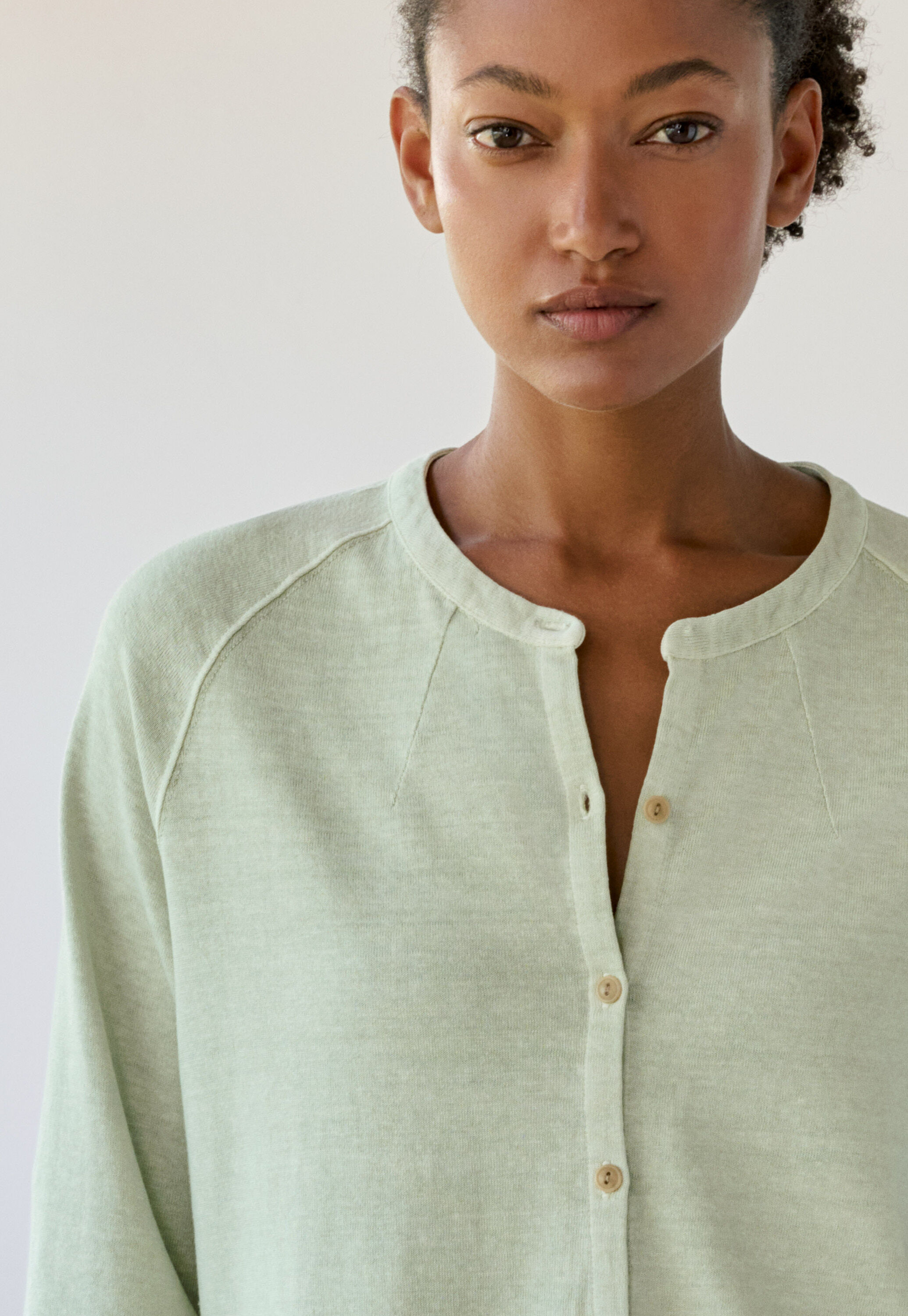 Funnel-neck top