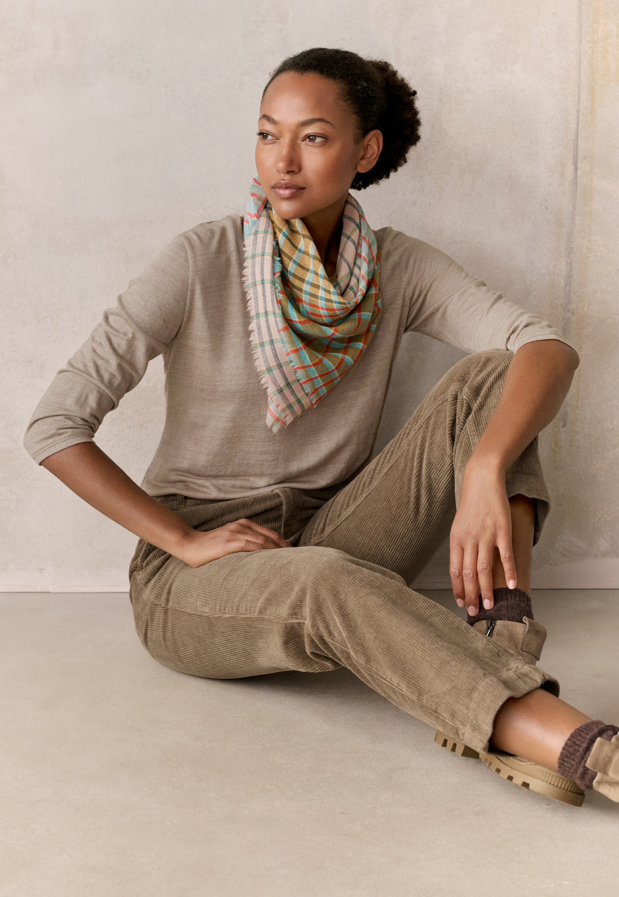 Checked scarf