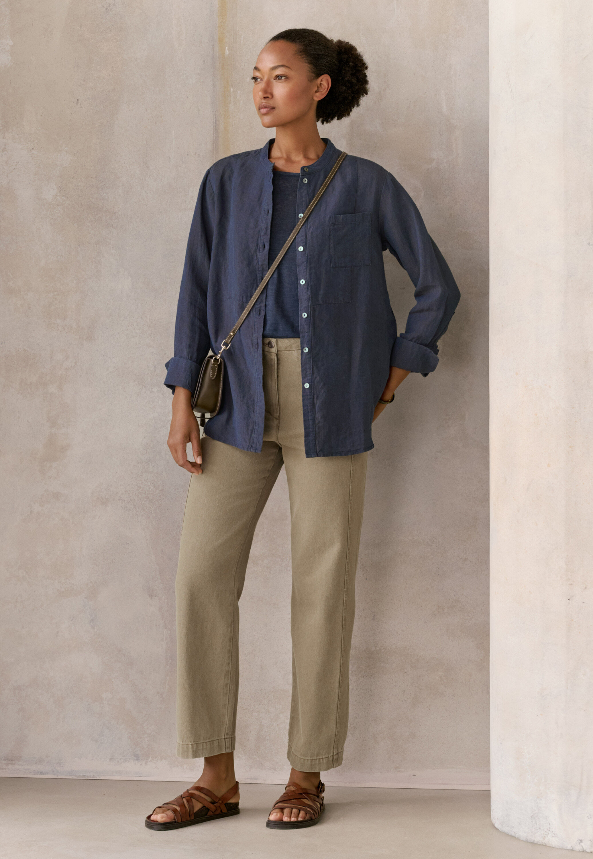 Garment-dyed overshirt