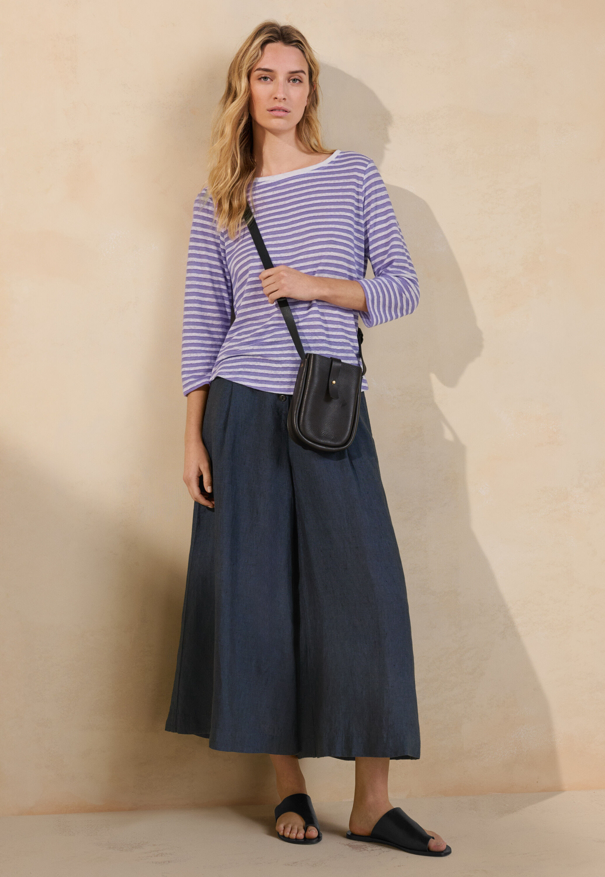 Pleat-front culottes