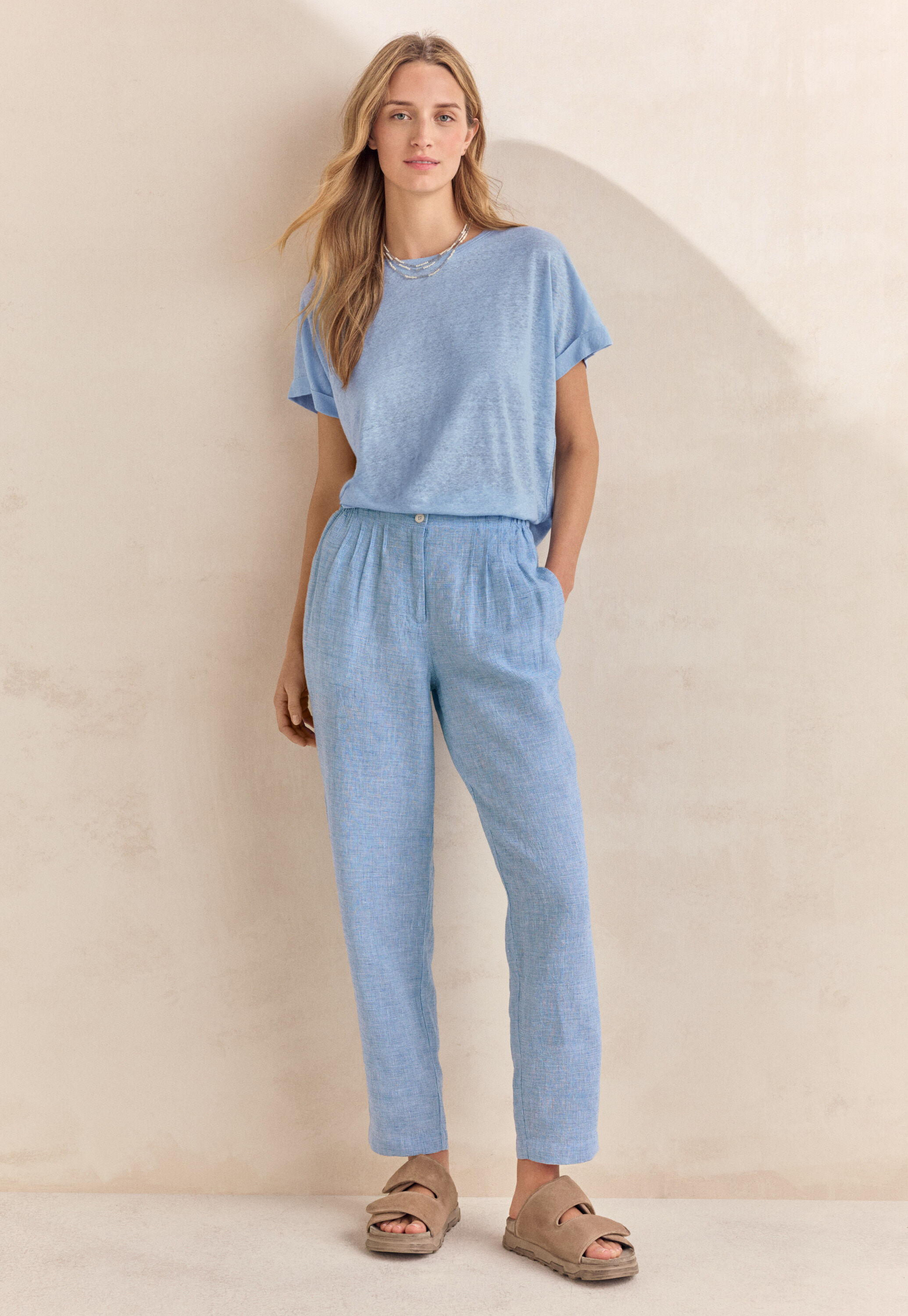 Tapered trousers, Marine, large