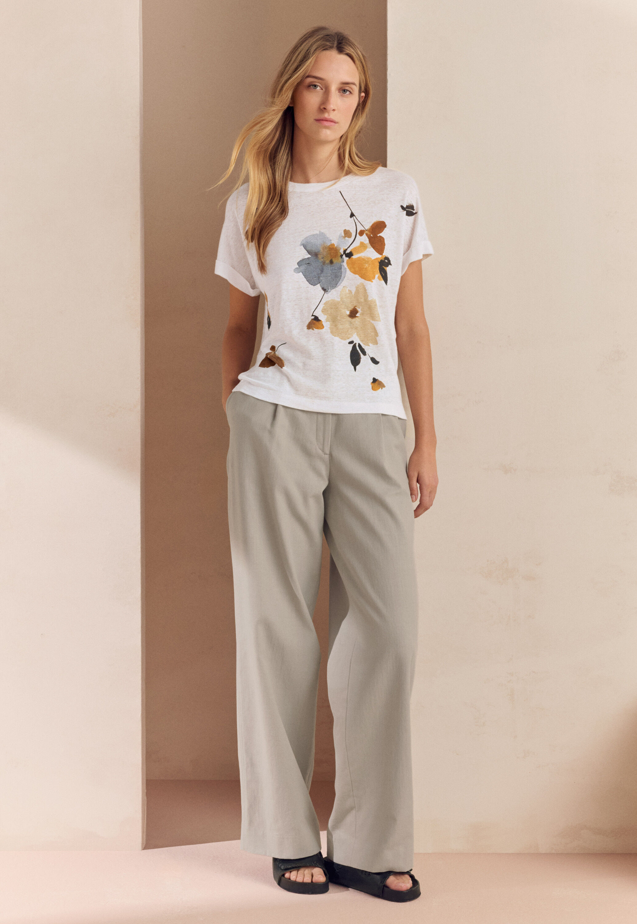 Printed jersey top