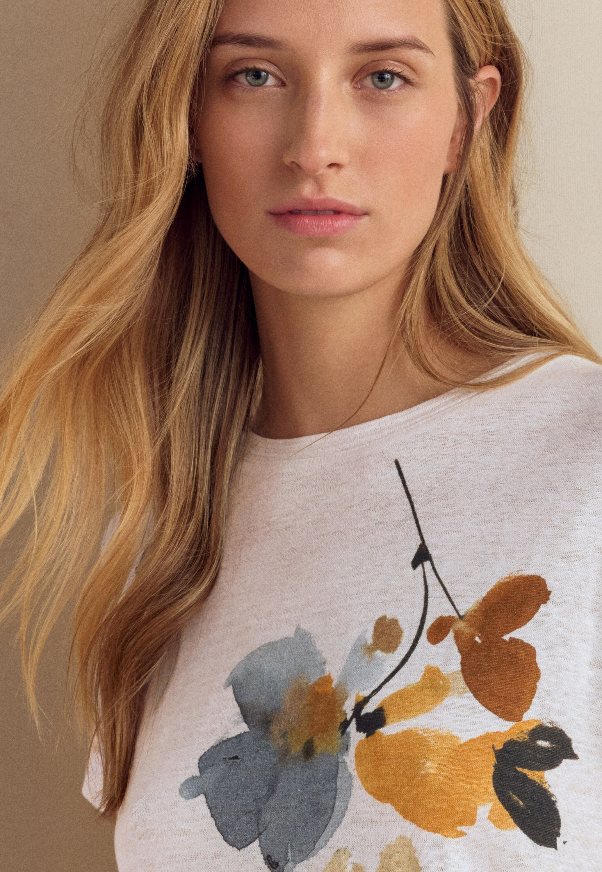 Printed jersey top