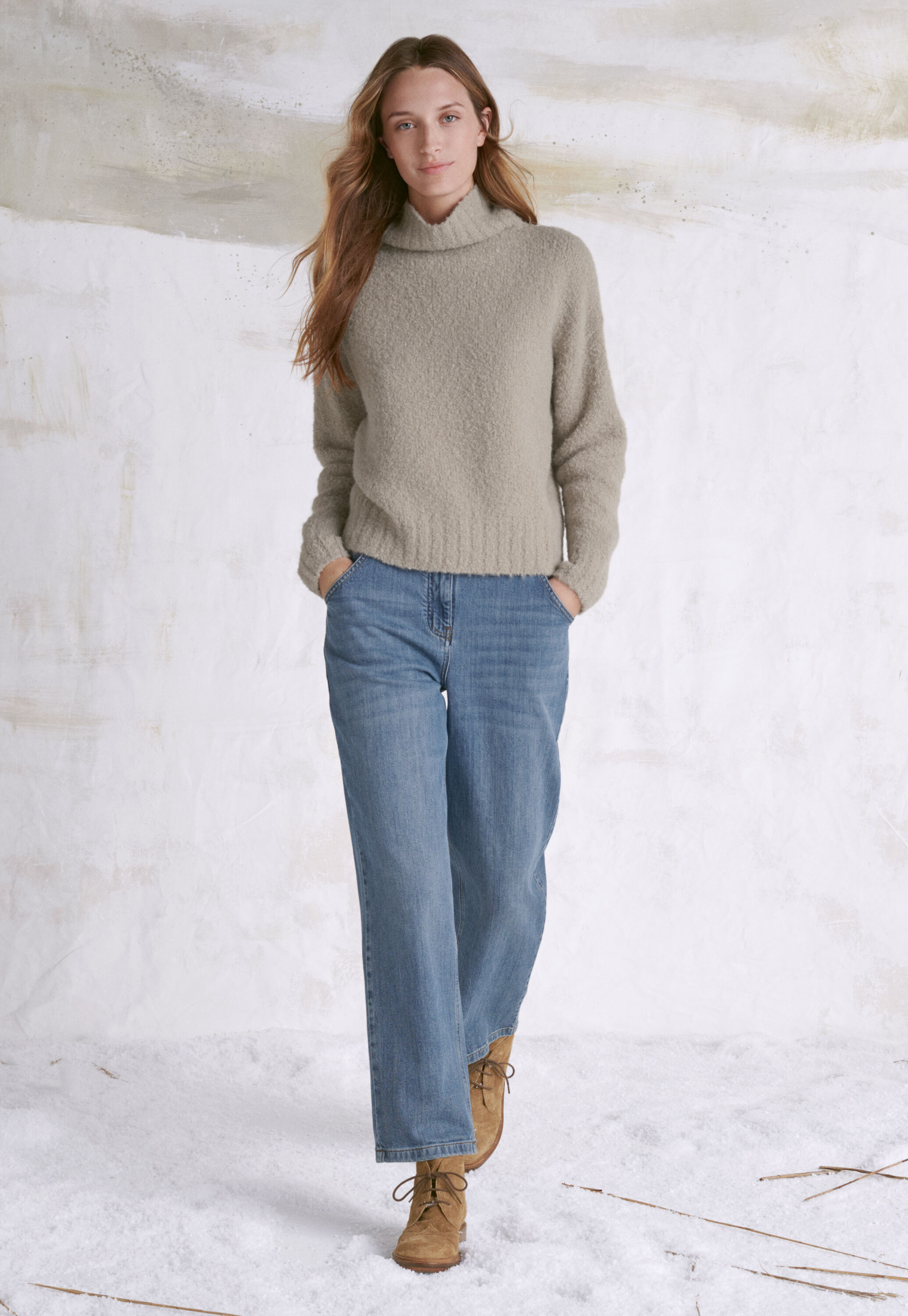 Funnel-neck sweater
