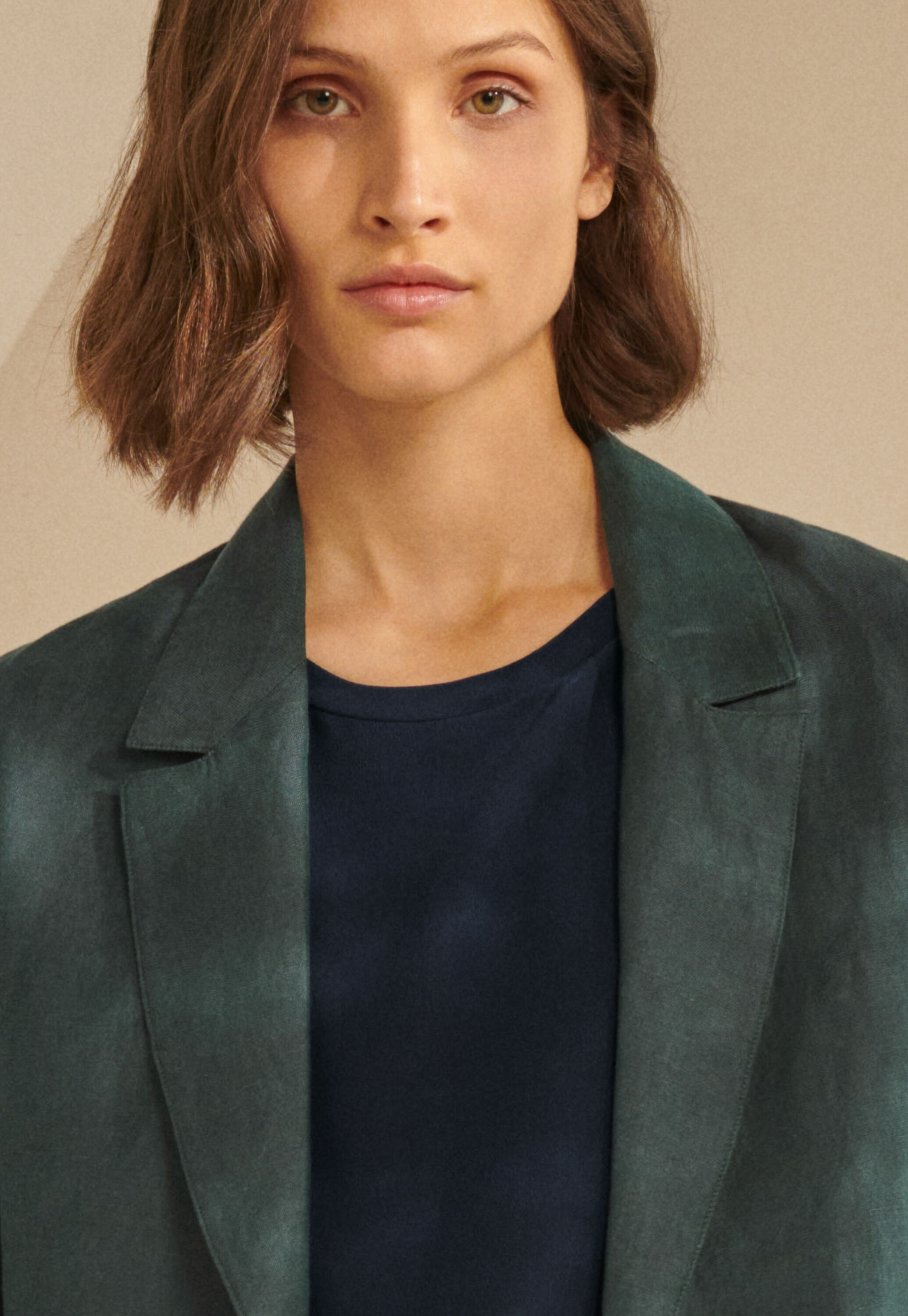 Belted jacket, Green ink, large
