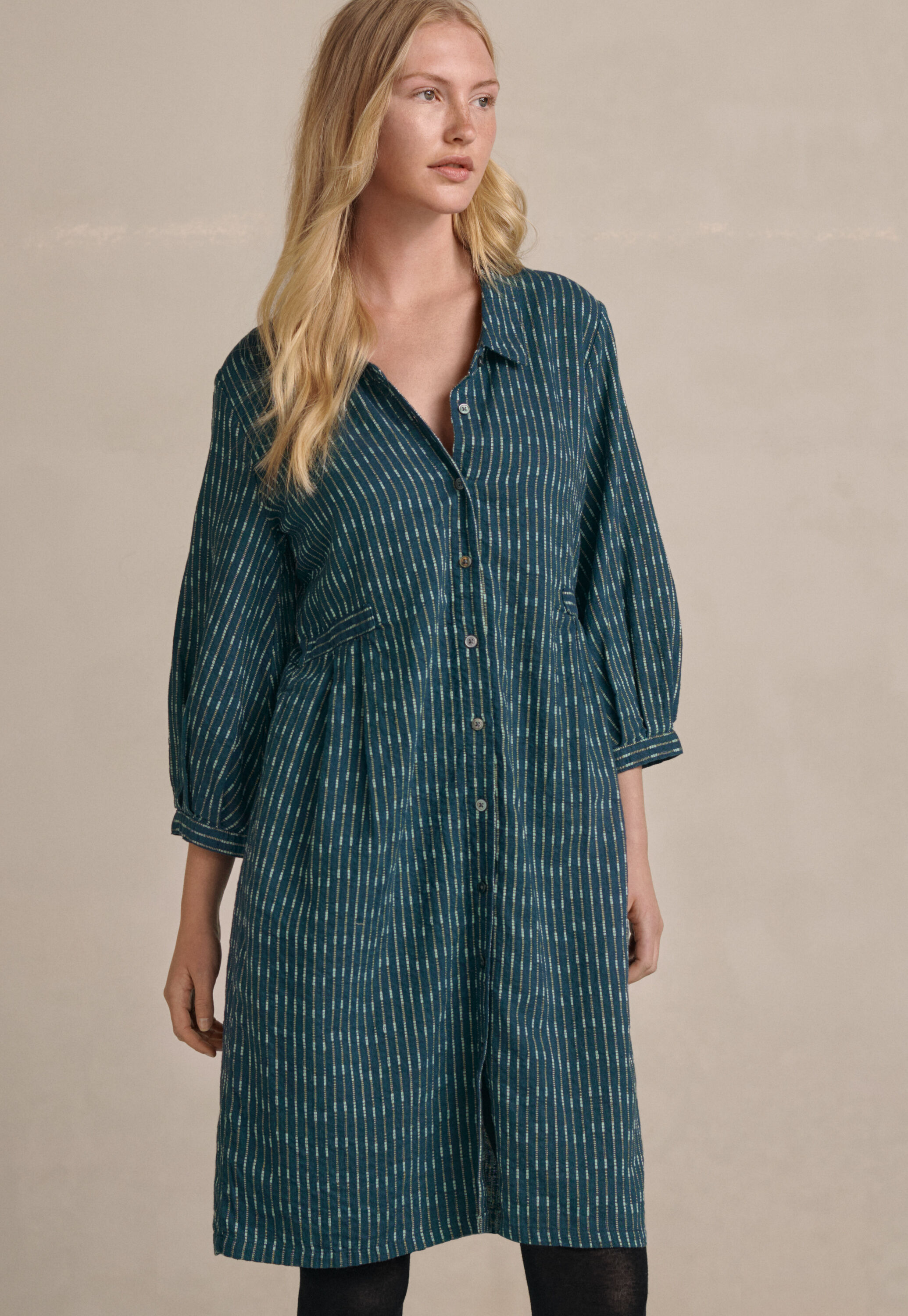 Textured striped dress