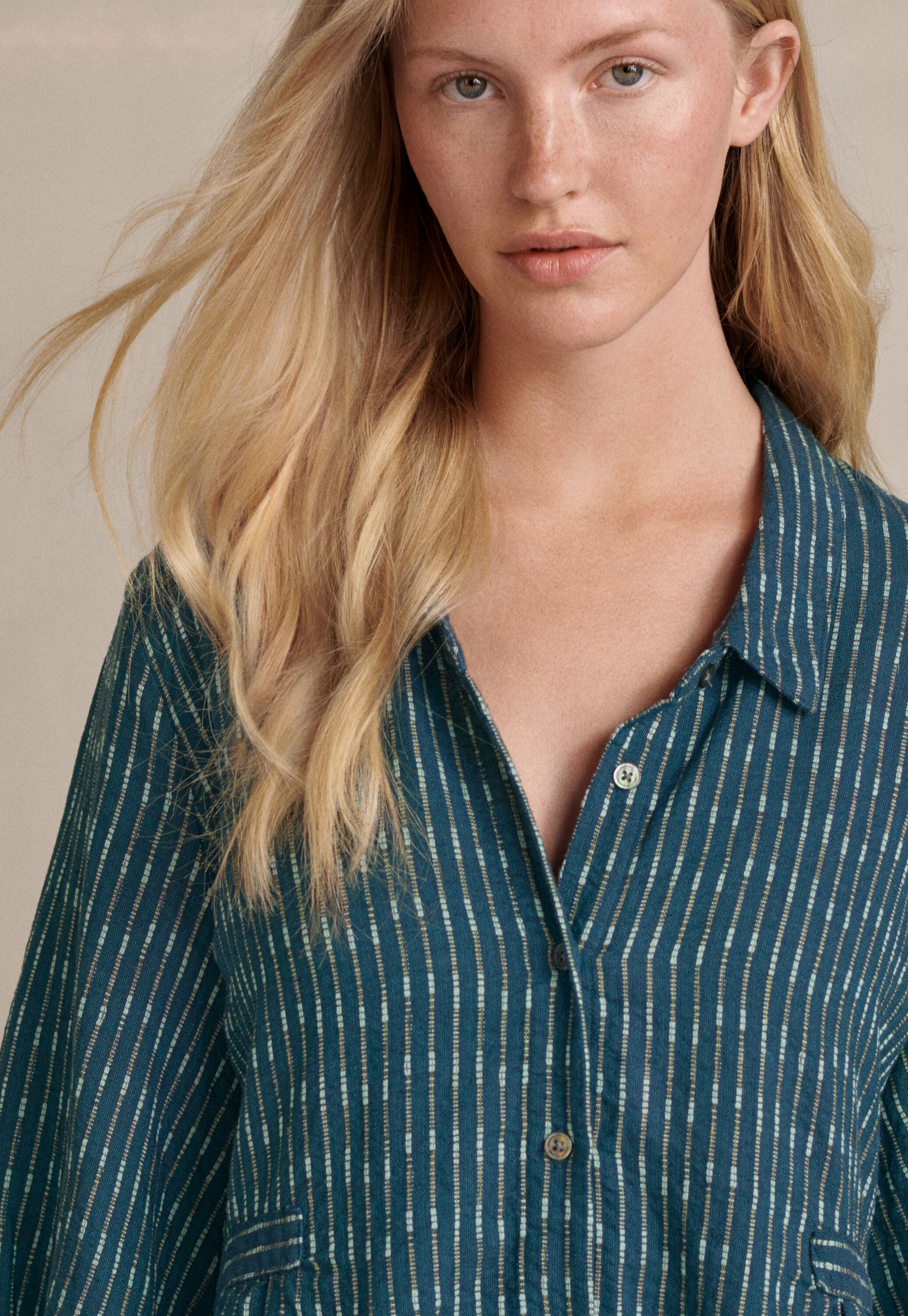 Textured striped dress