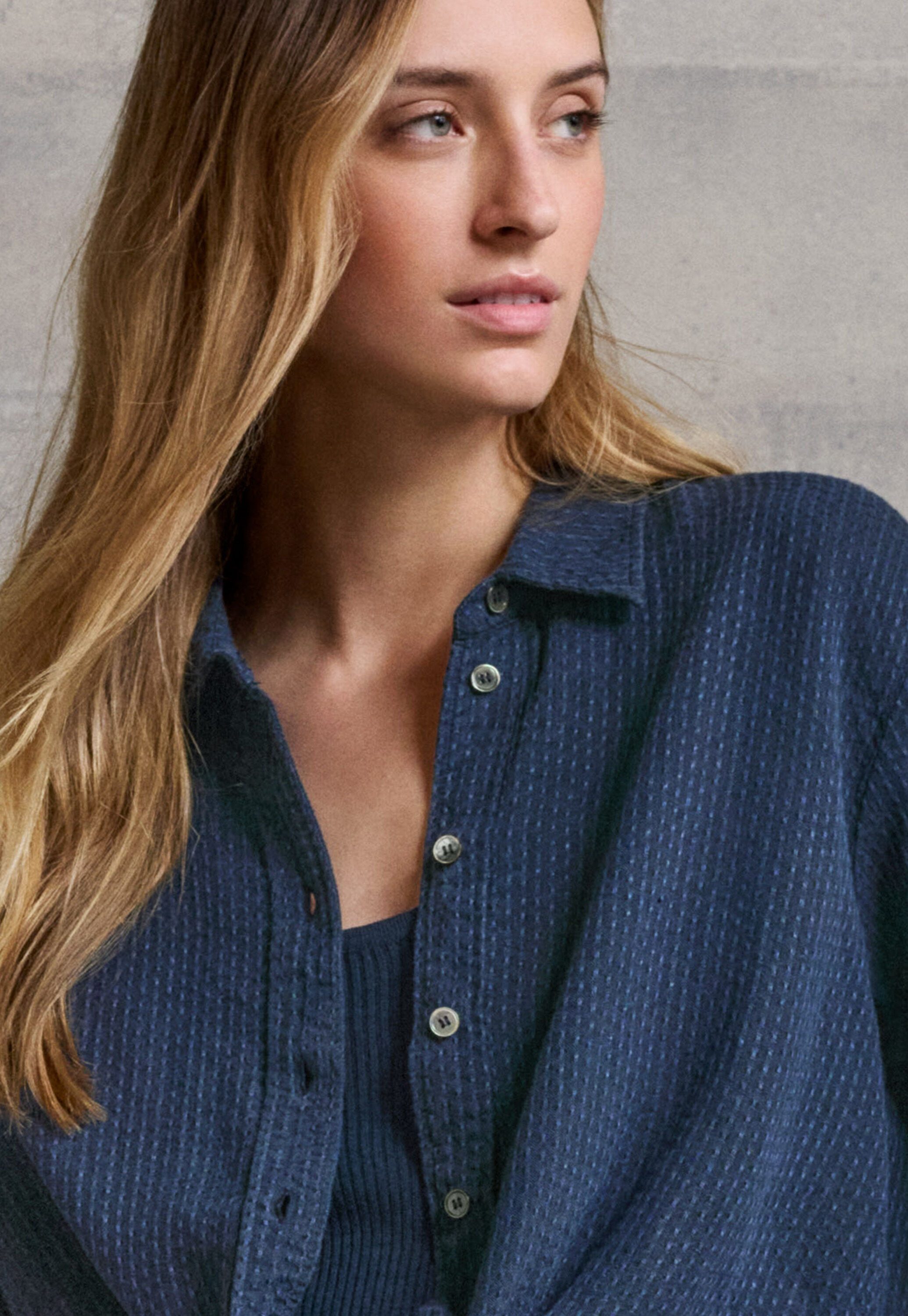 Garment-dyed overshirt