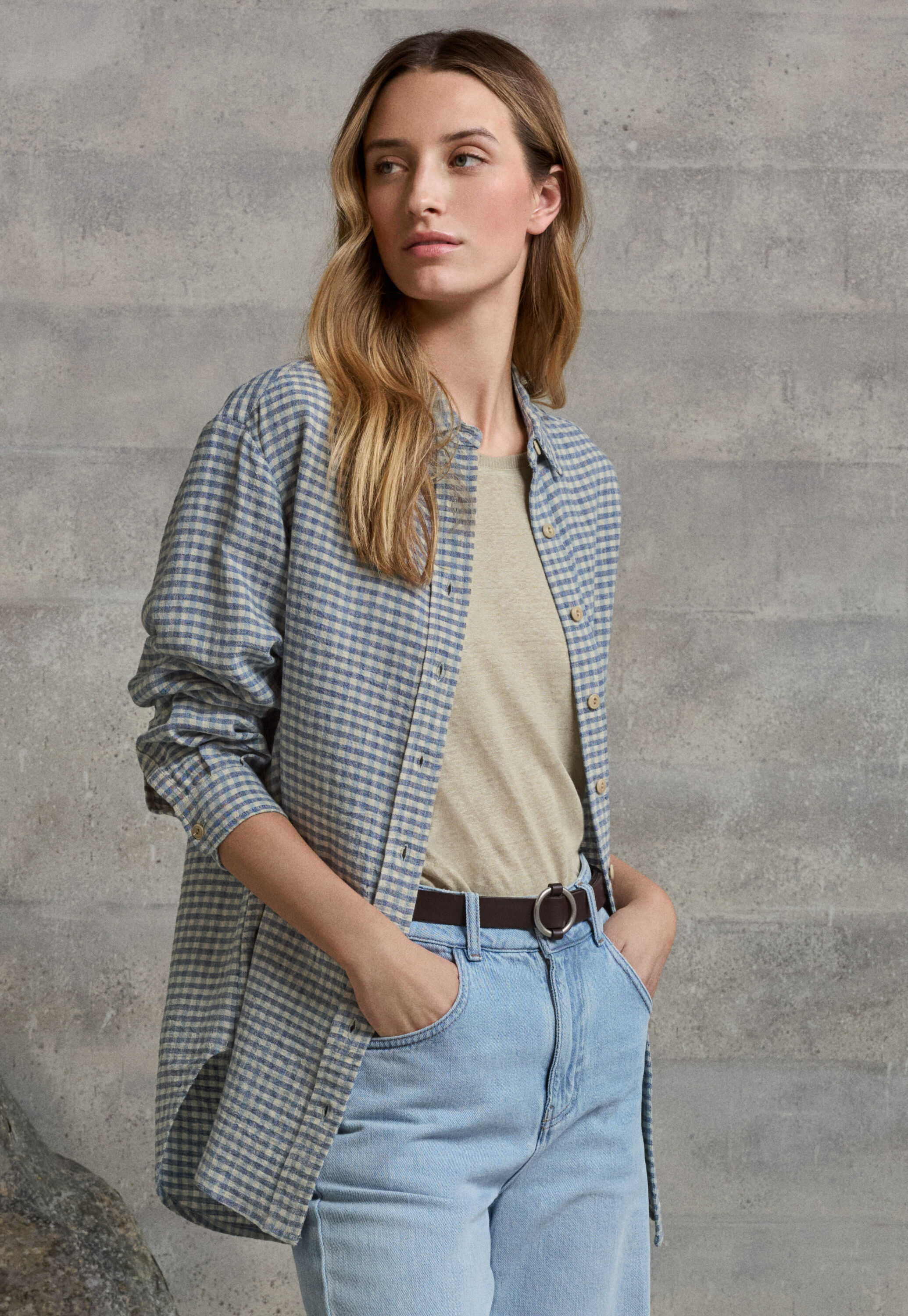 Garment-dyed overshirt