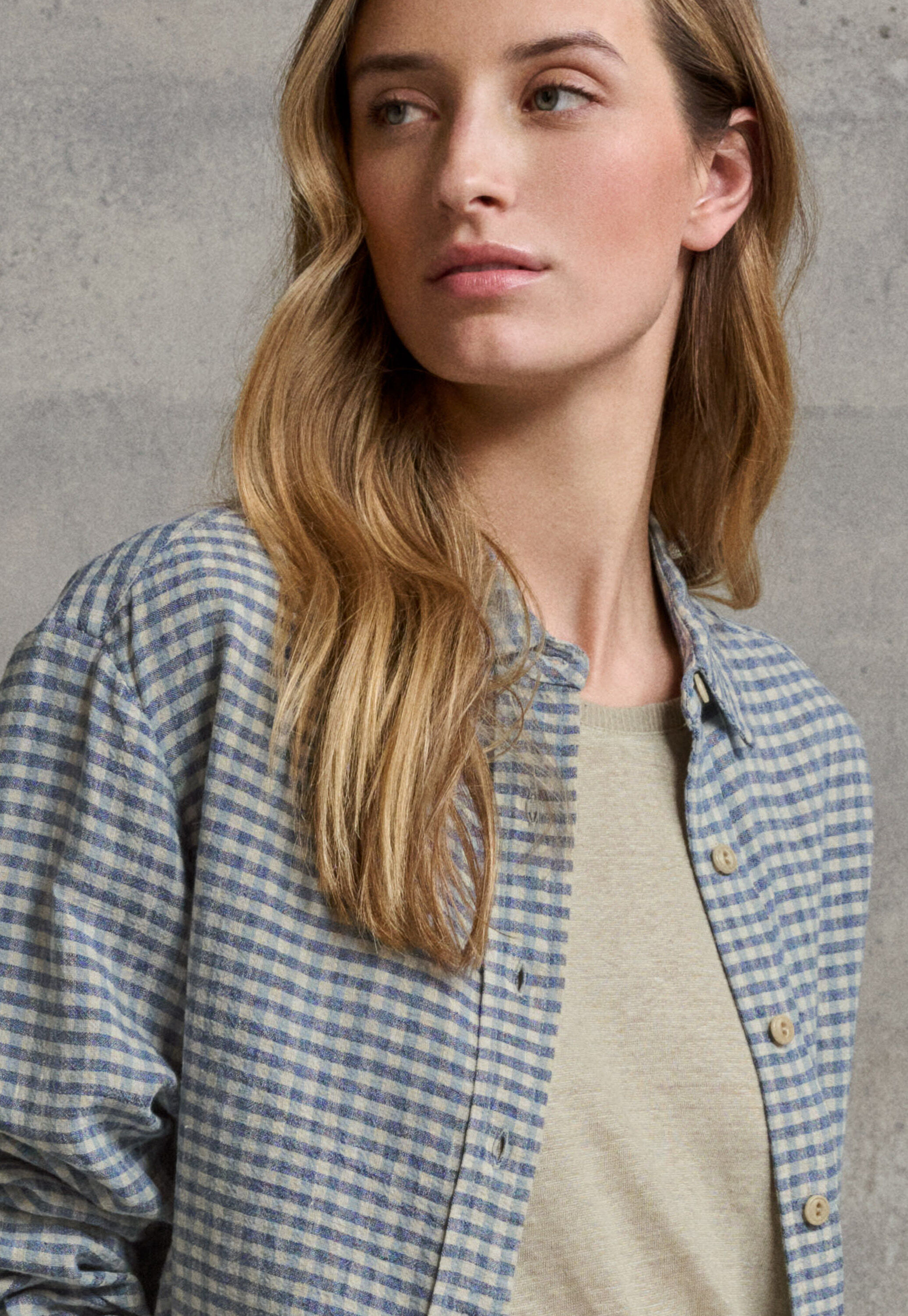 Gingham checked shirt