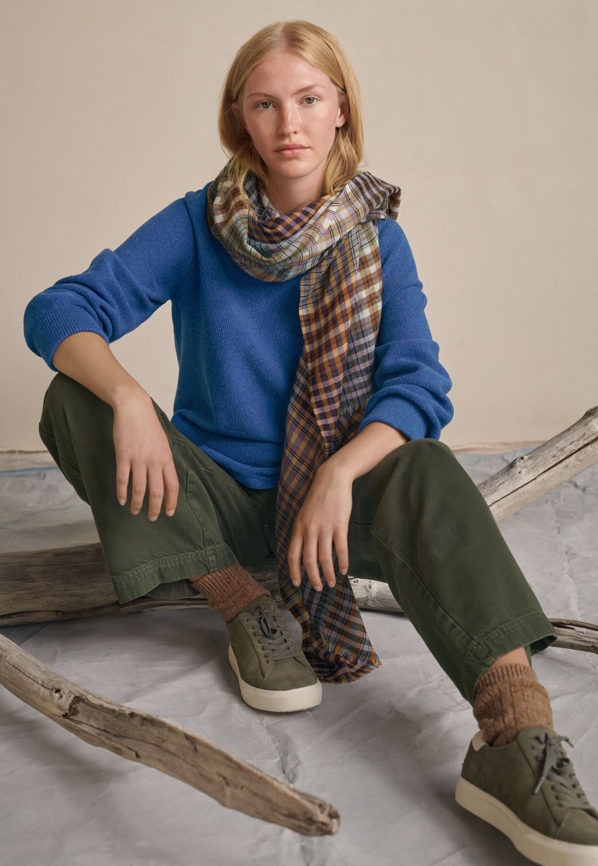 Moss-stitch tunic