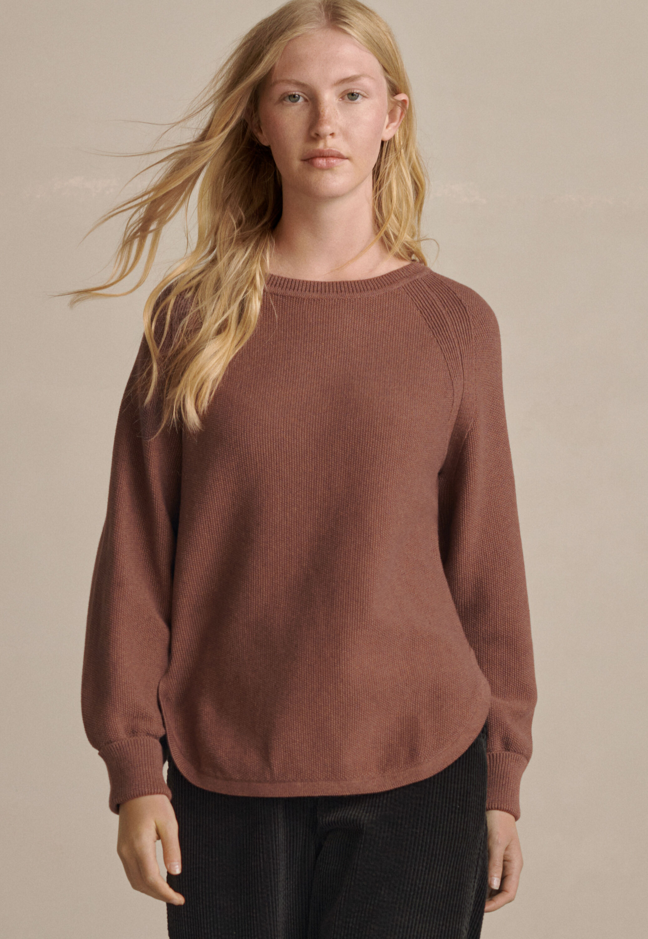 Moss-stitch tunic