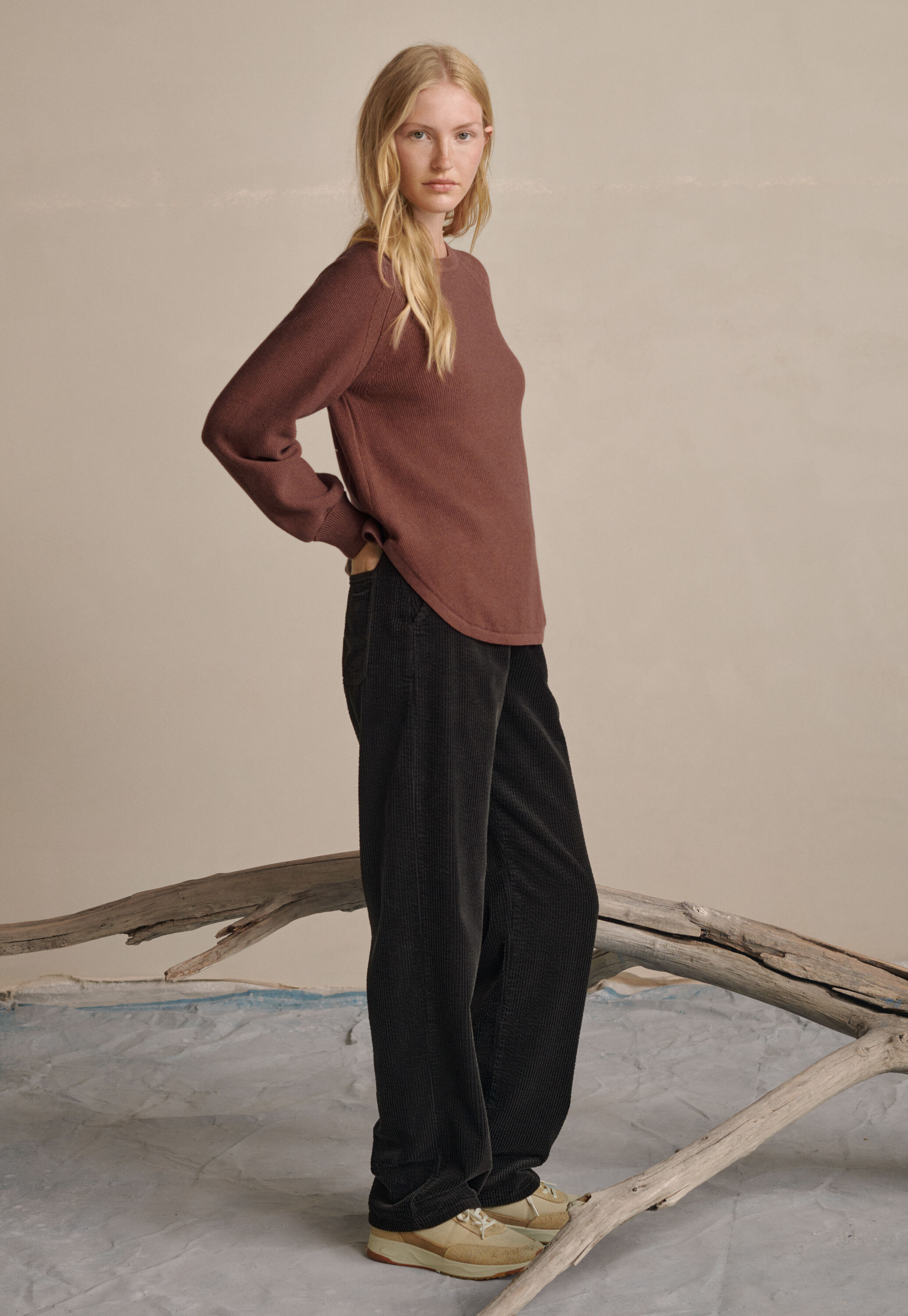 Moss-stitch tunic