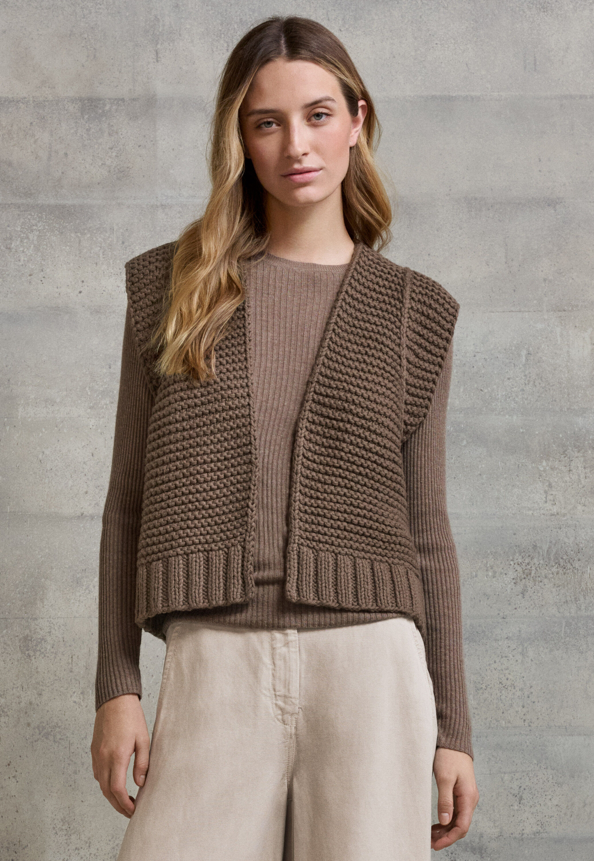 Hand-knitted waistcoat