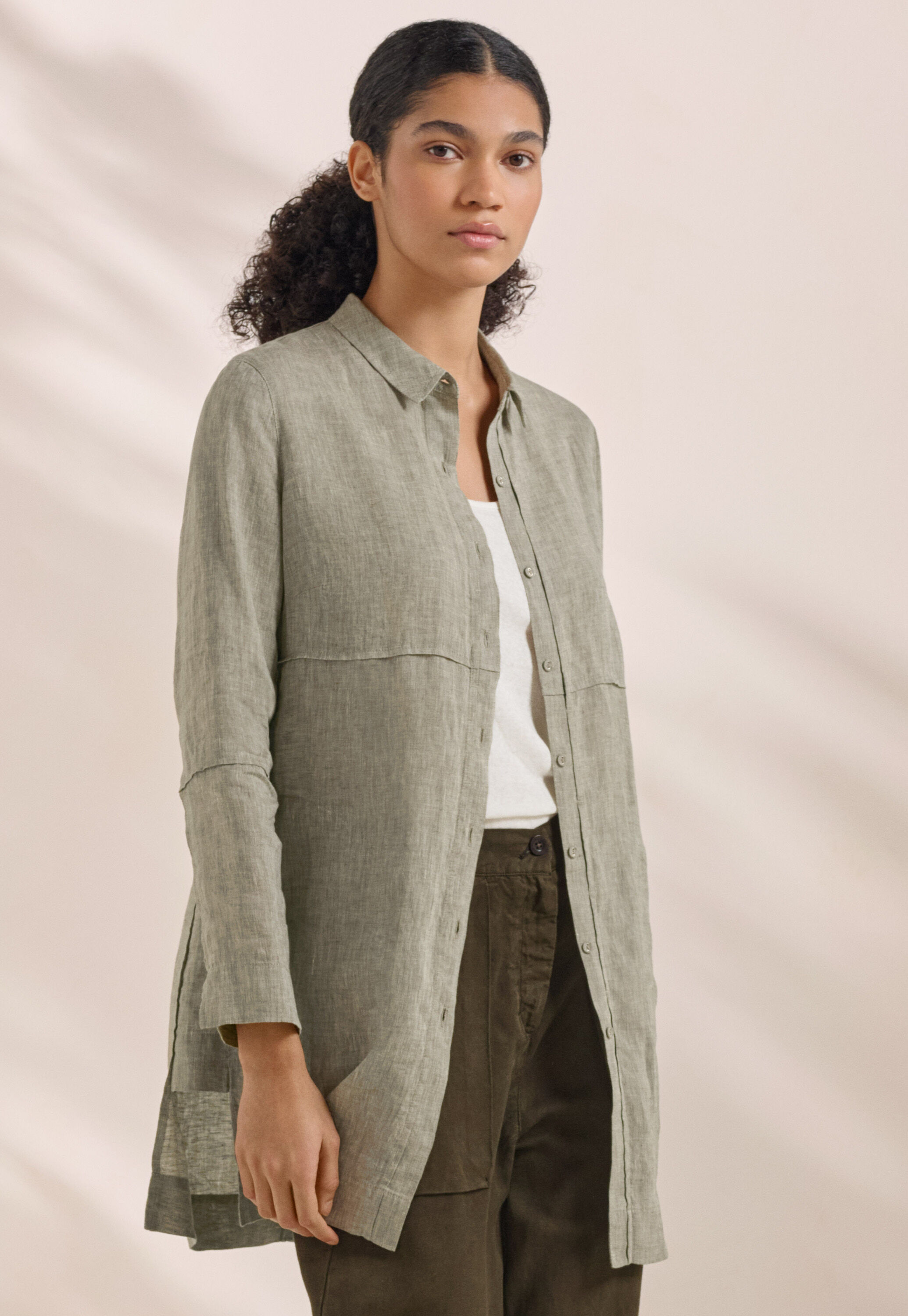 Garment-dyed overshirt