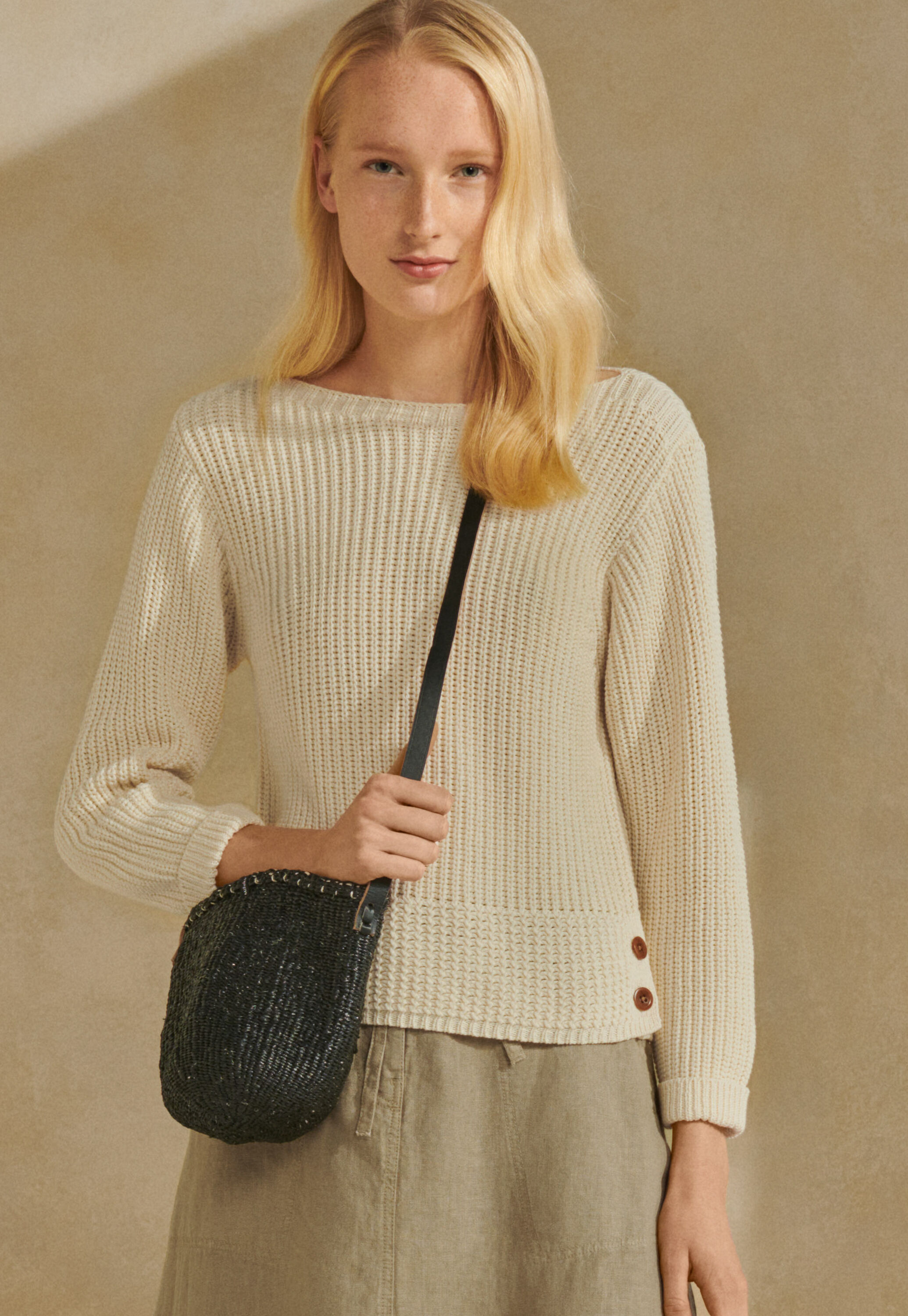 Boat-neck sweater