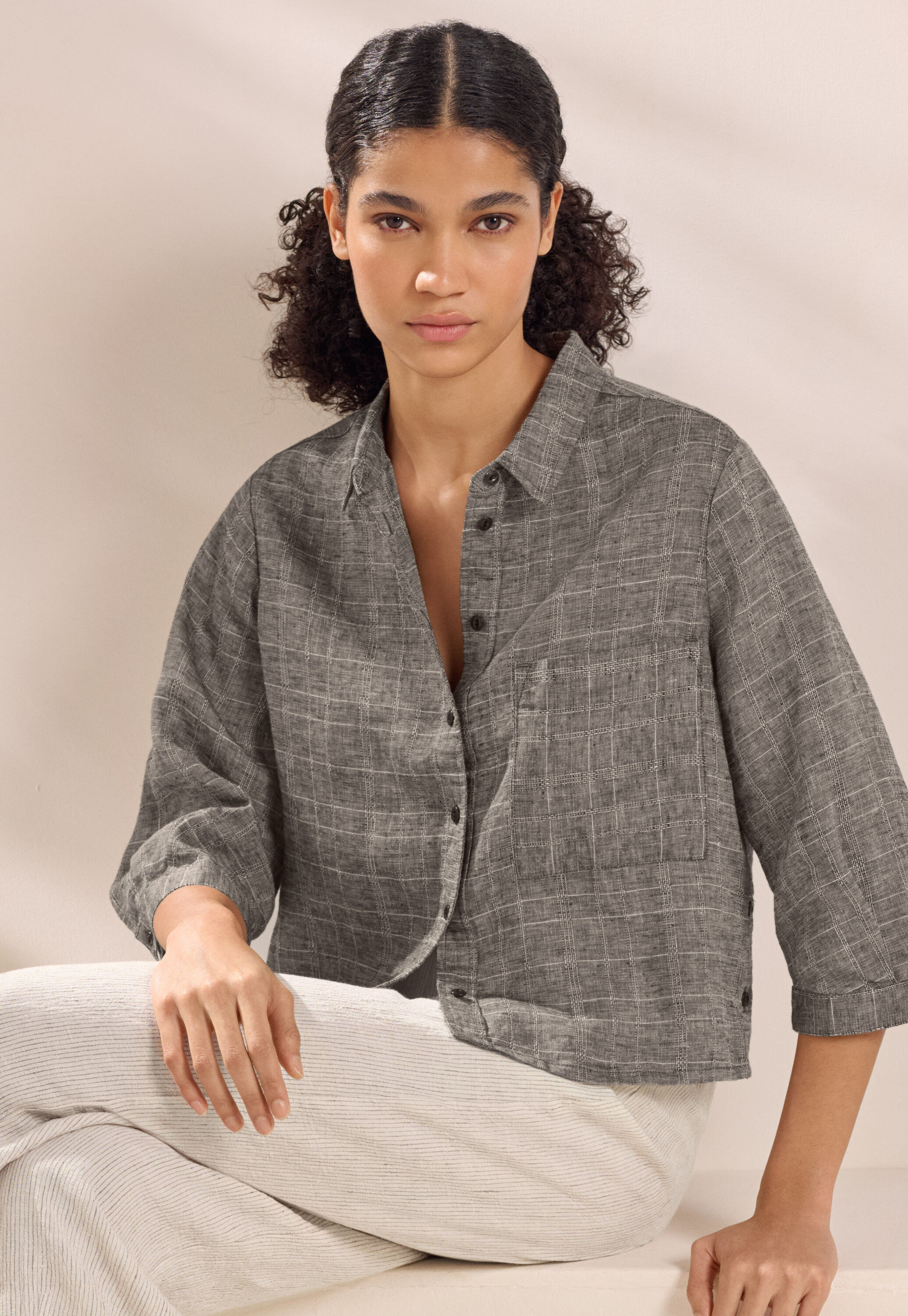 Garment-dyed overshirt