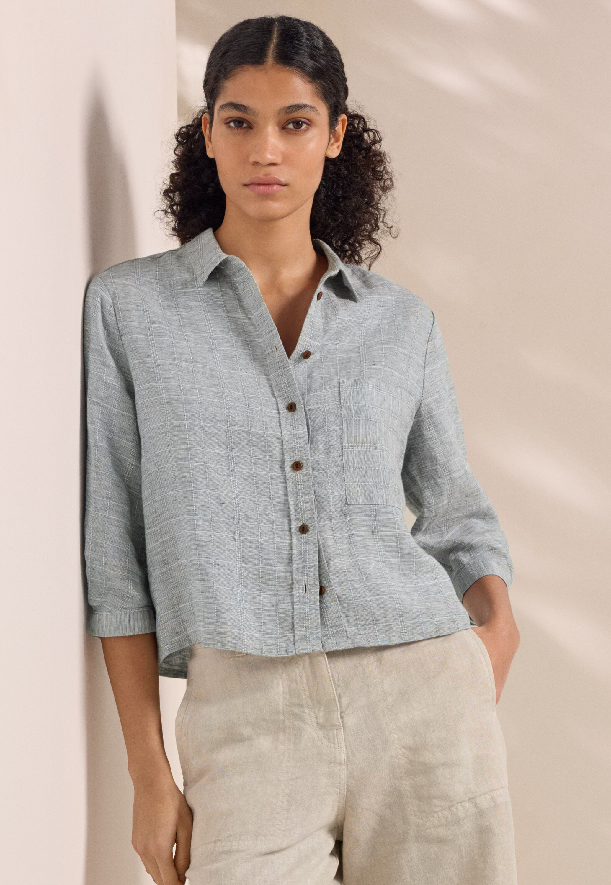 Garment-dyed overshirt