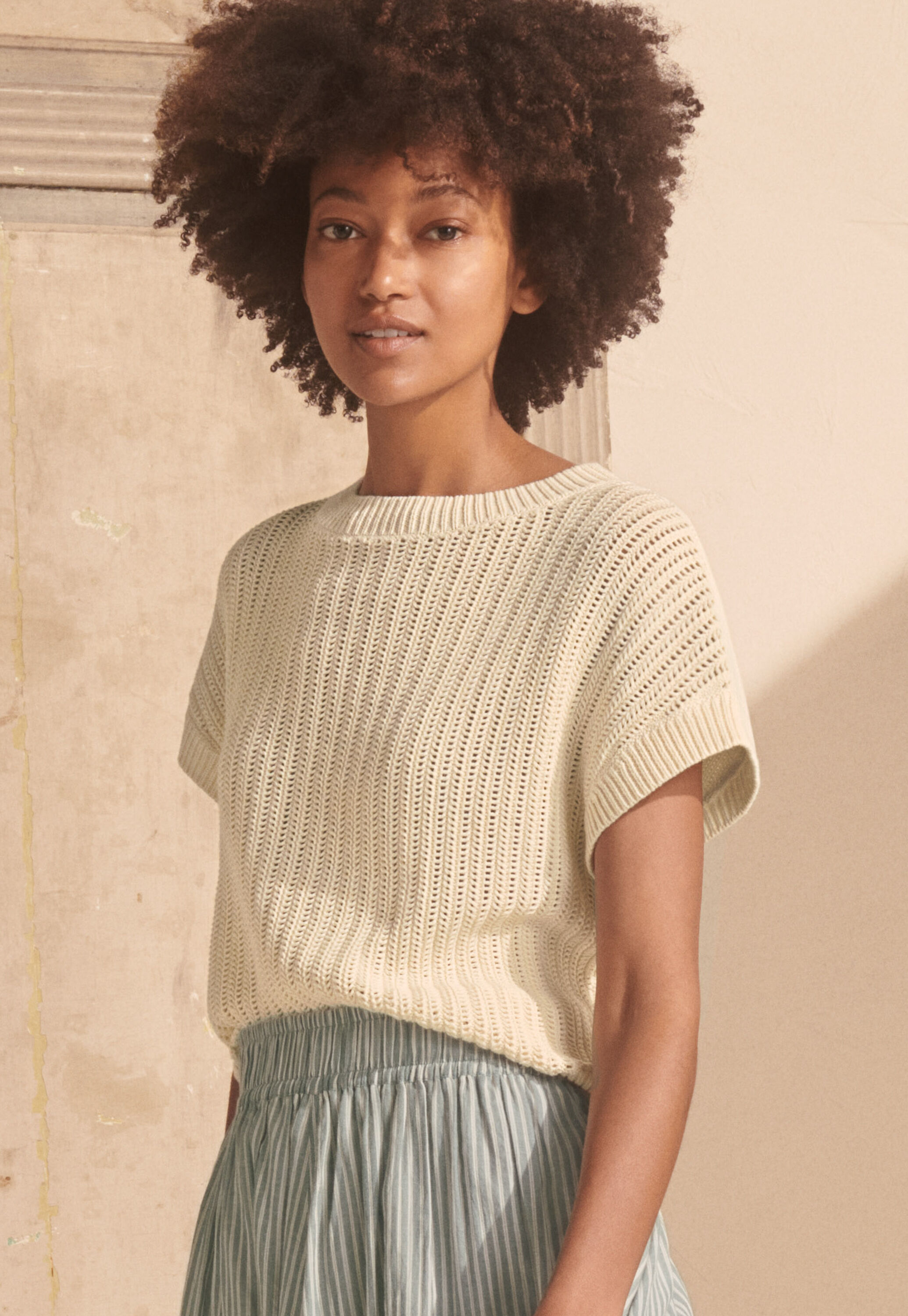 Crochet-stitch sweater