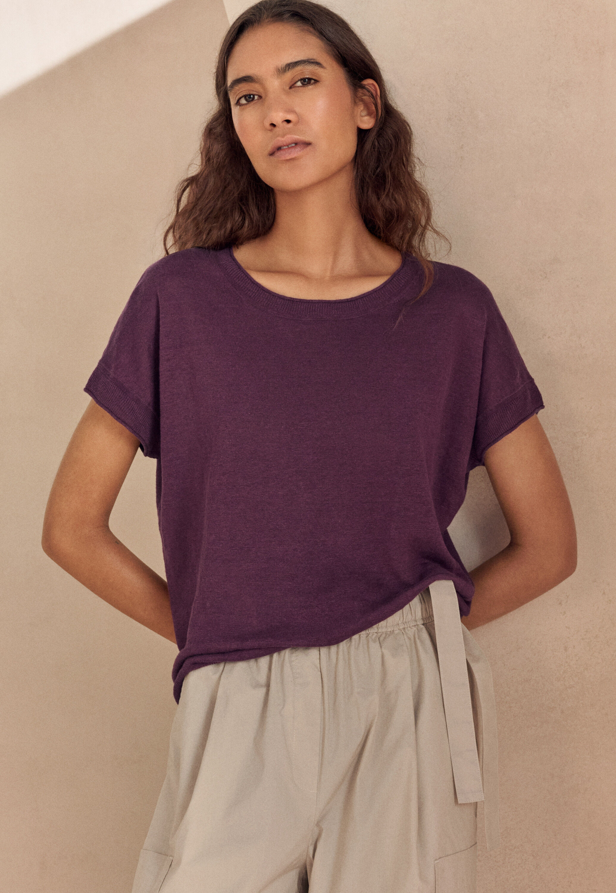 Short-sleeve knit