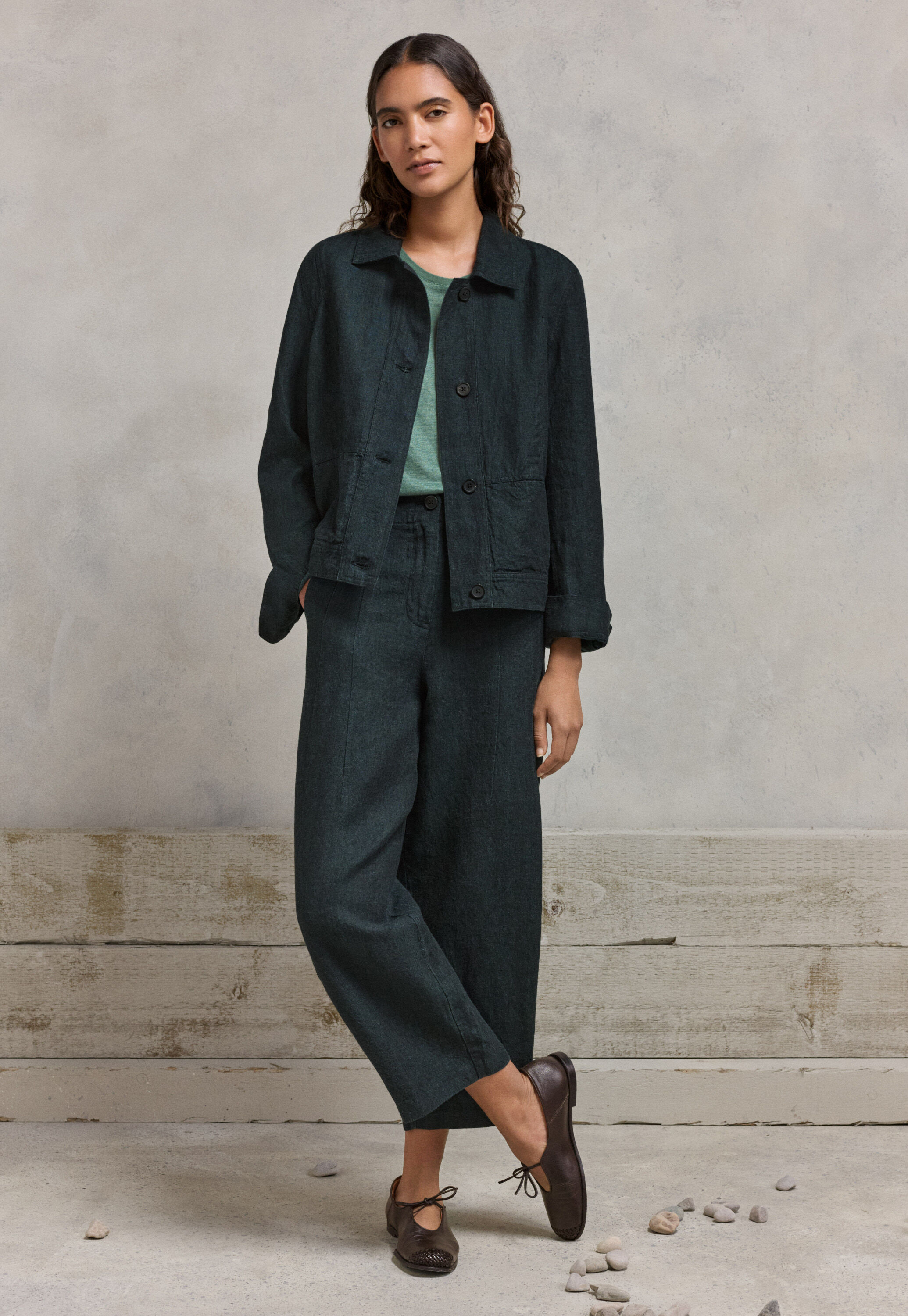 Boxy jacket, Dark petrol, large
