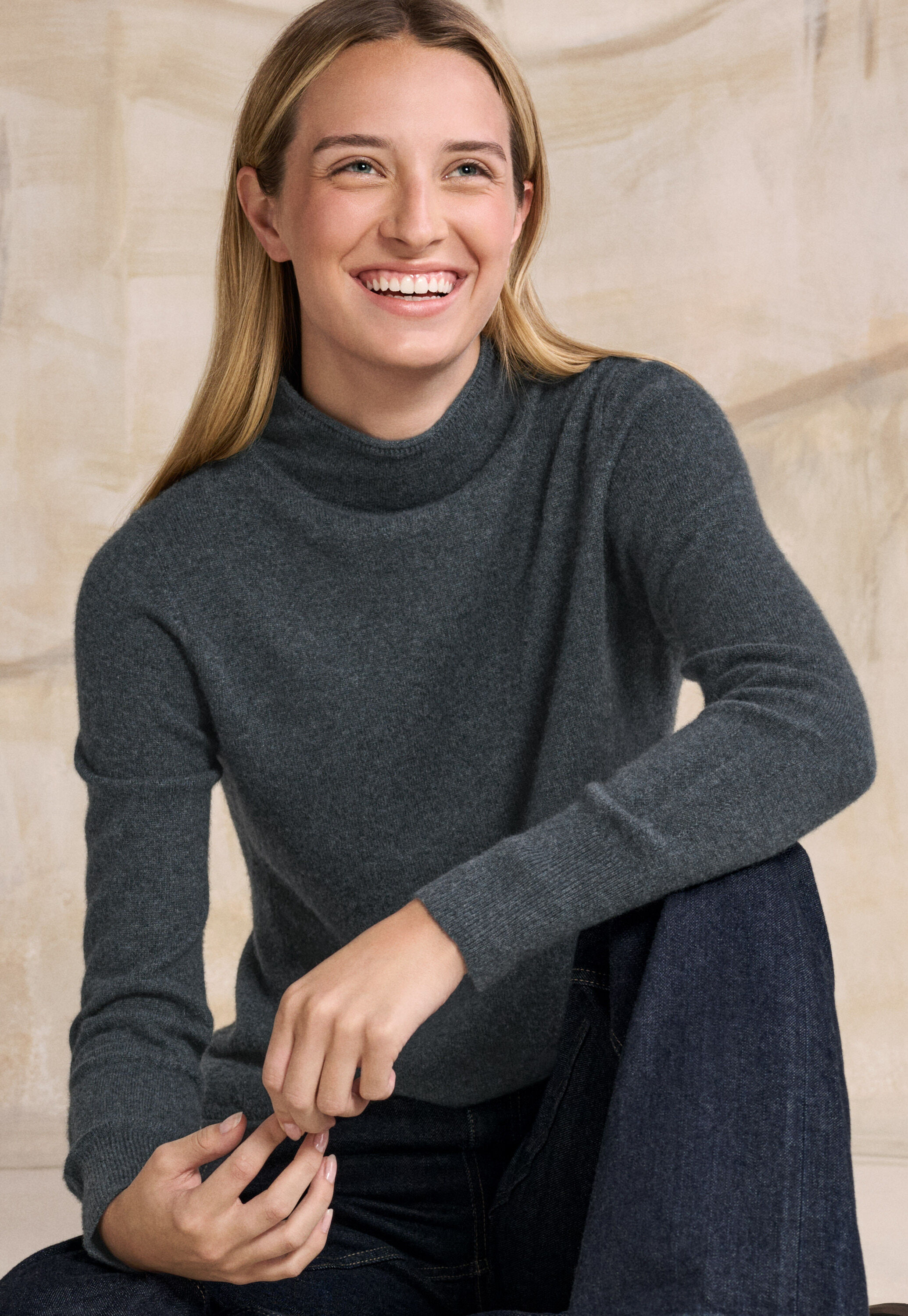 Slim funnel-neck sweater