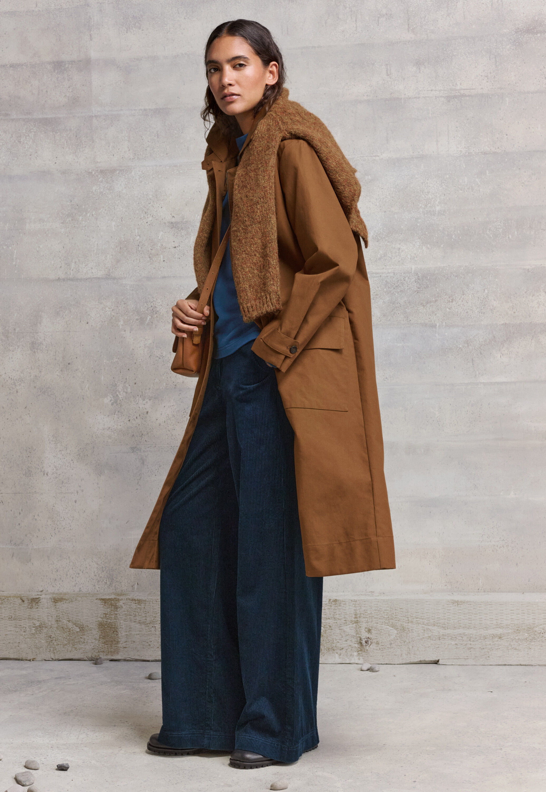 Hooded trench coat