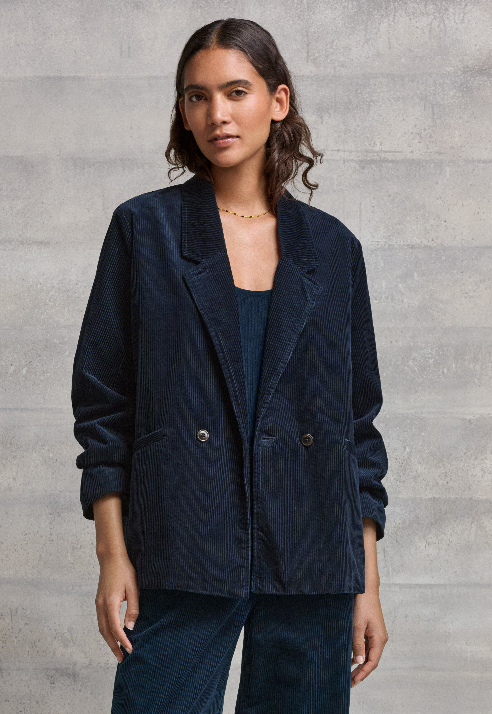 Straight-leg cord trouser