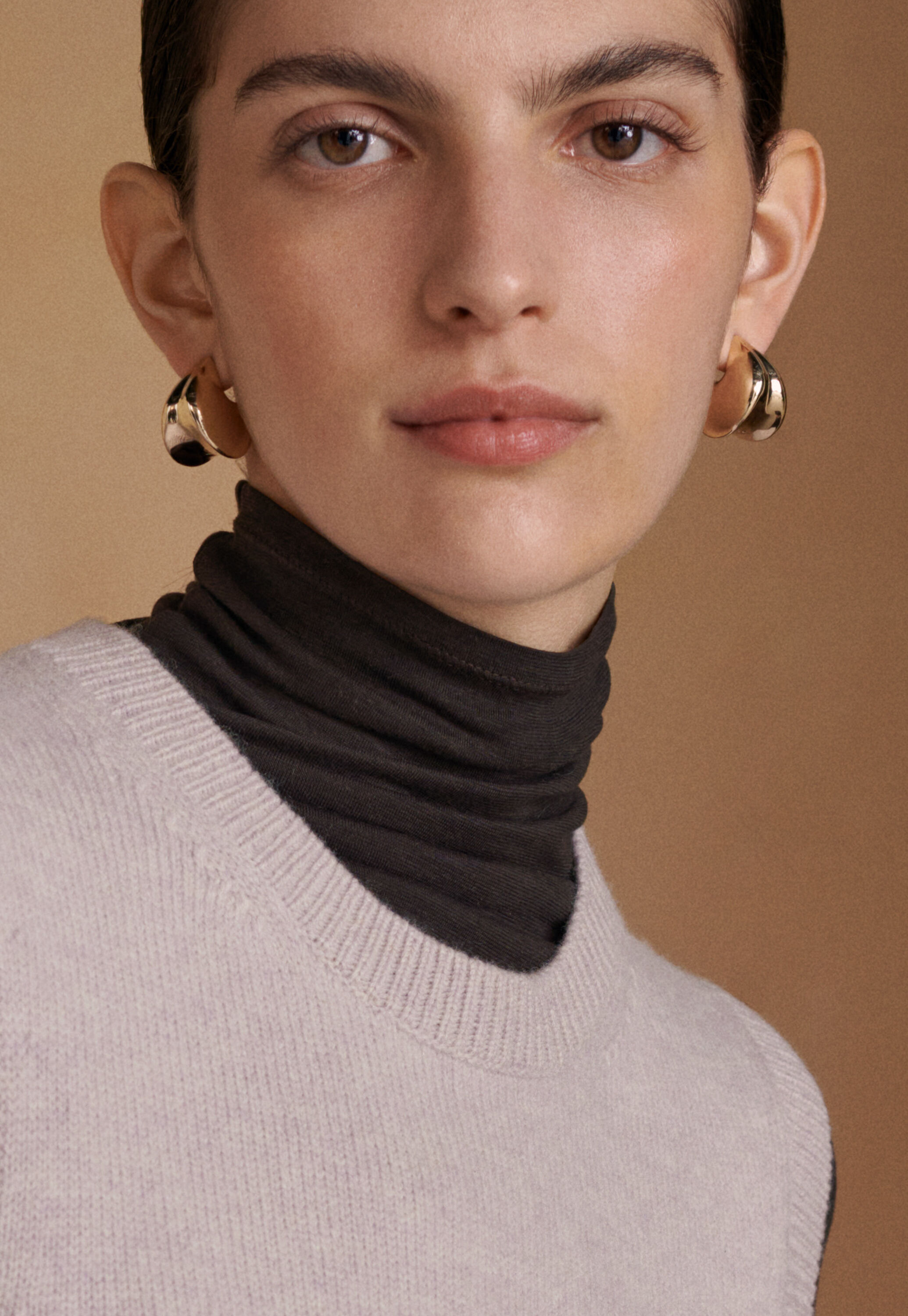 Chunky hoop earrings
