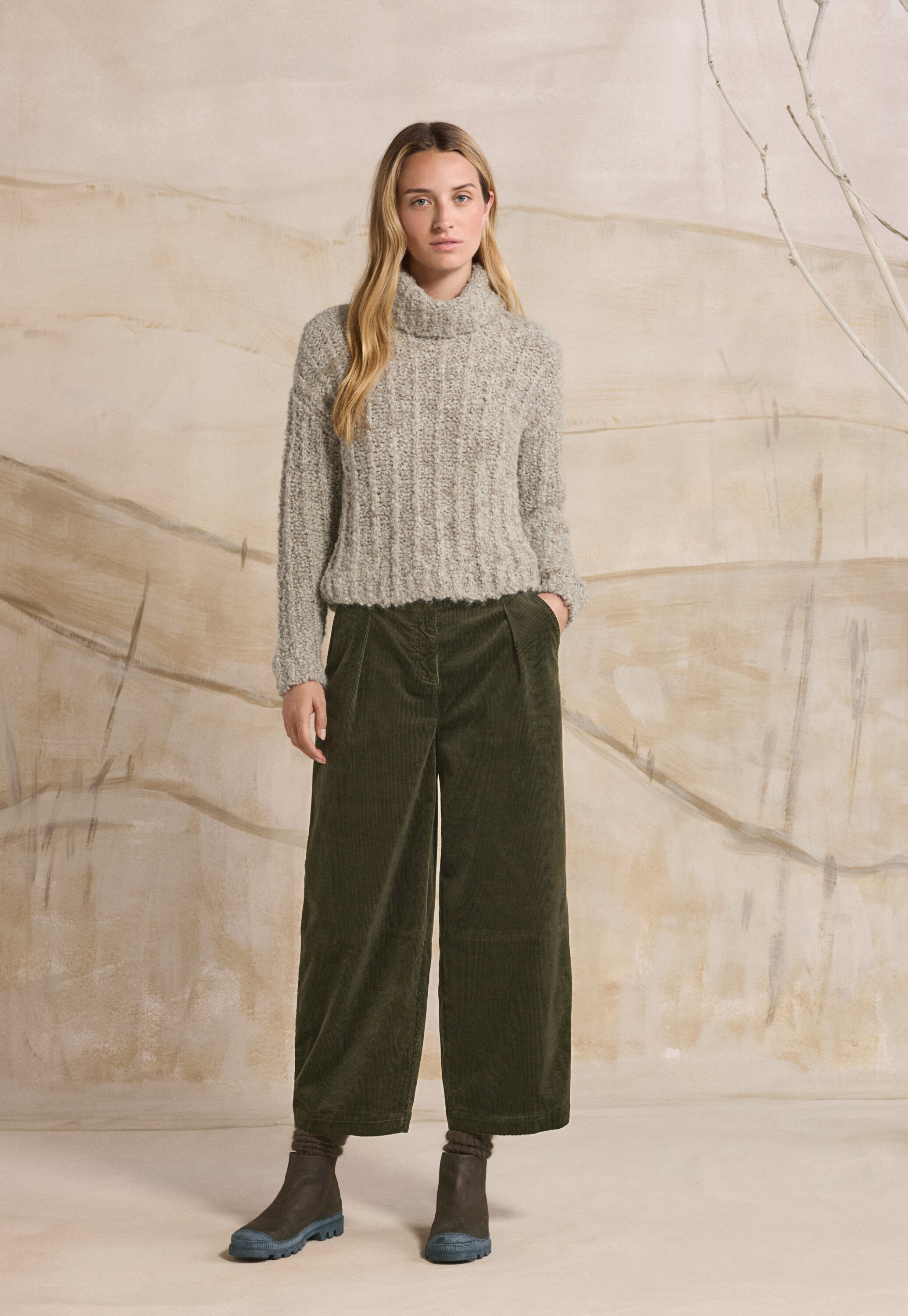 Straight-leg cord trouser